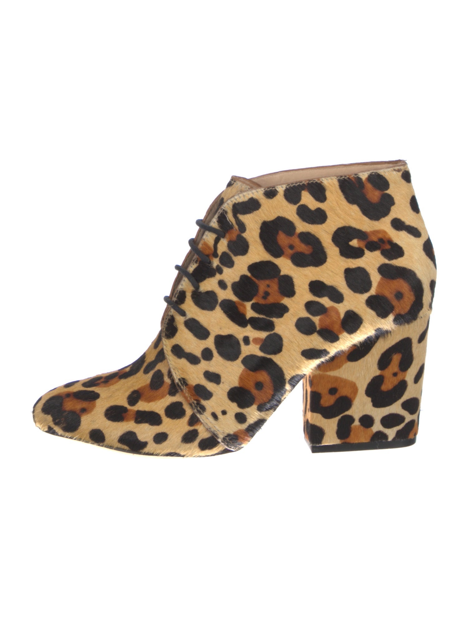 Kate Spade New York Ponyhair Animal Print Lace-Up Boots