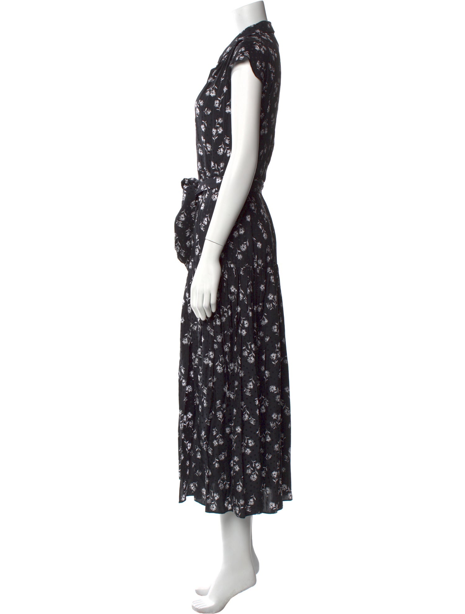 Kate Spade New York Floral Print Midi Length Dress