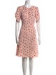 Kate Spade New York Floral Print Knee-Length Dress