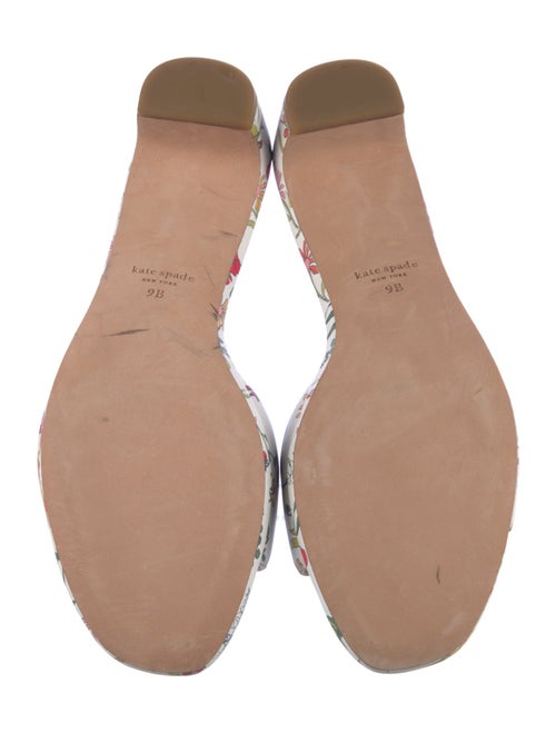 Kate Spade New York Leather Floral Print Slides