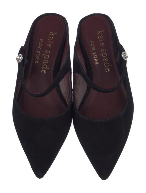 Kate Spade New York Suede Crystal Embellishments Mules
