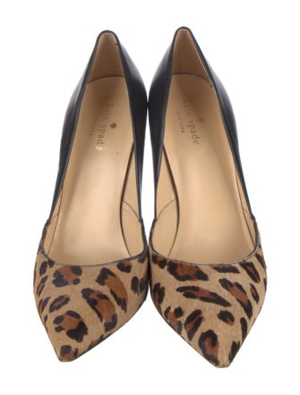 Kate Spade New York Leather Animal Print D'Orsay Pumps