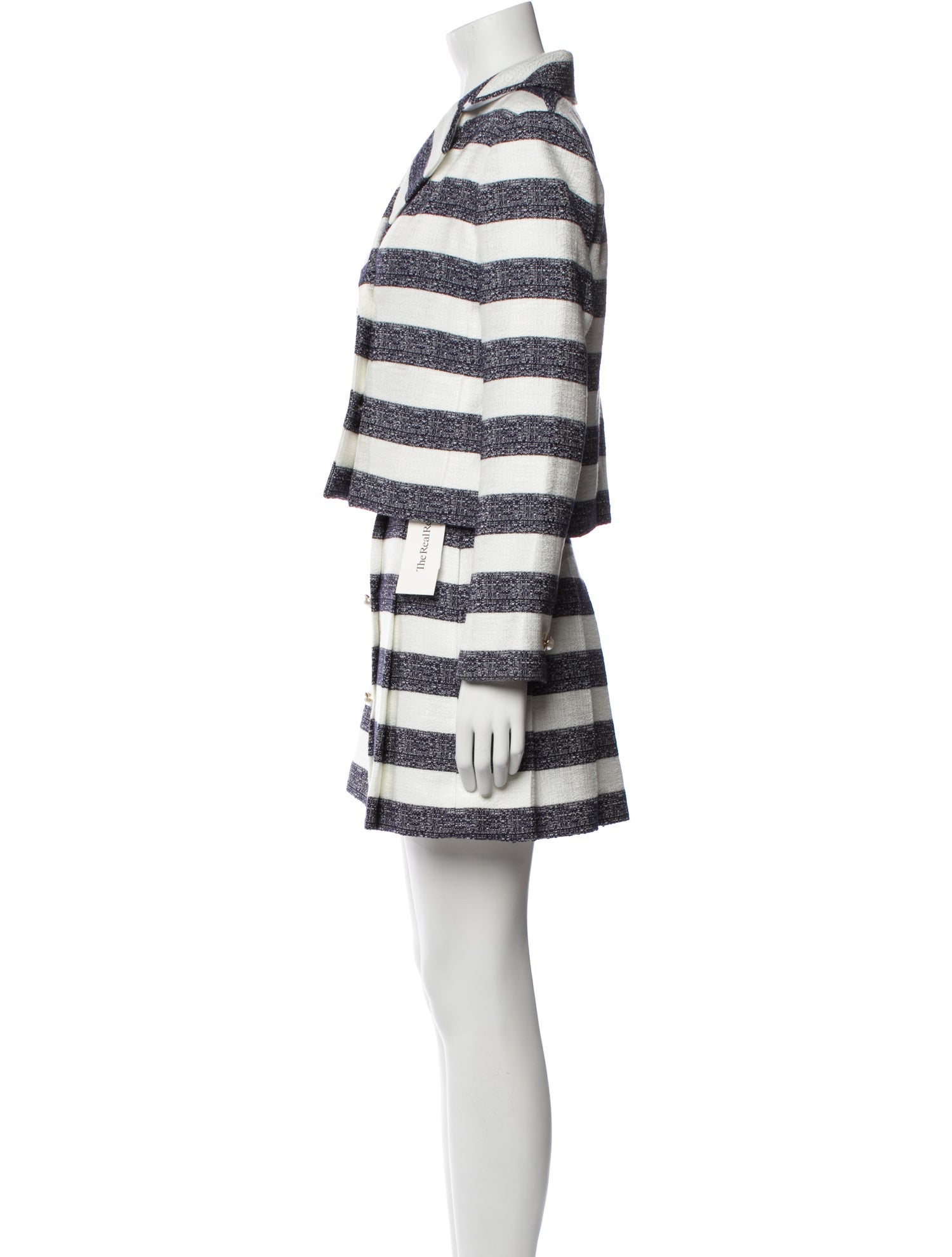 Kate Spade New York Striped Crystal Embellishments Skirt Suit w/ Tags