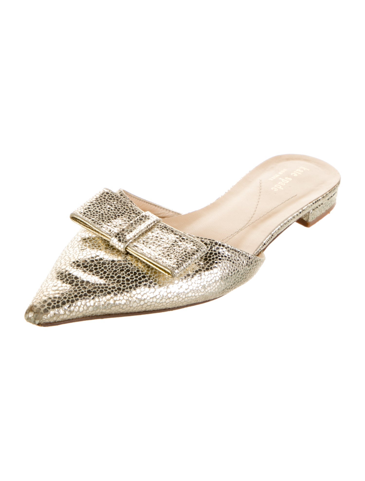 Kate Spade New York Leather Bow Accents Mules