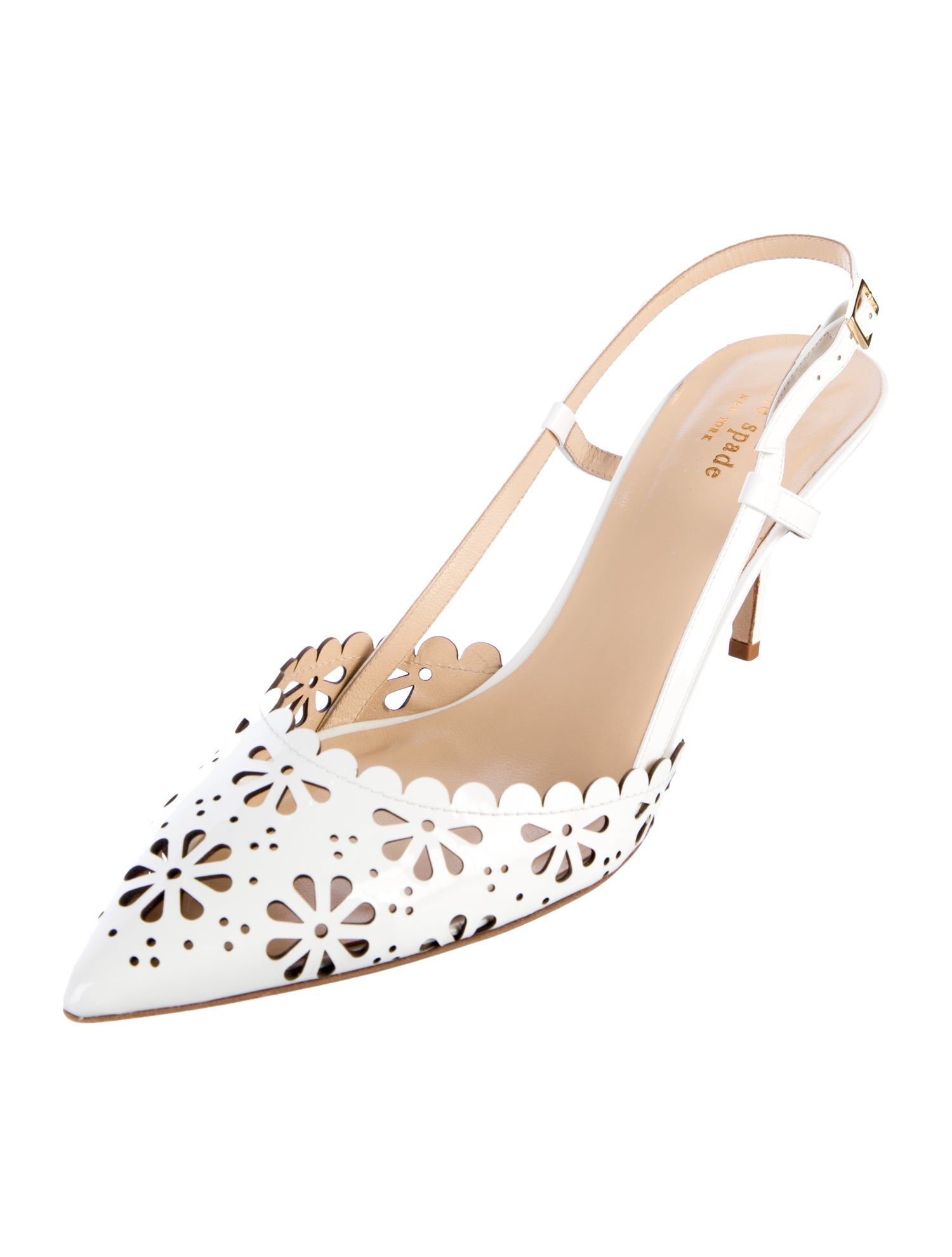 Kate Spade New York Leather Patterned Slingback Pumps