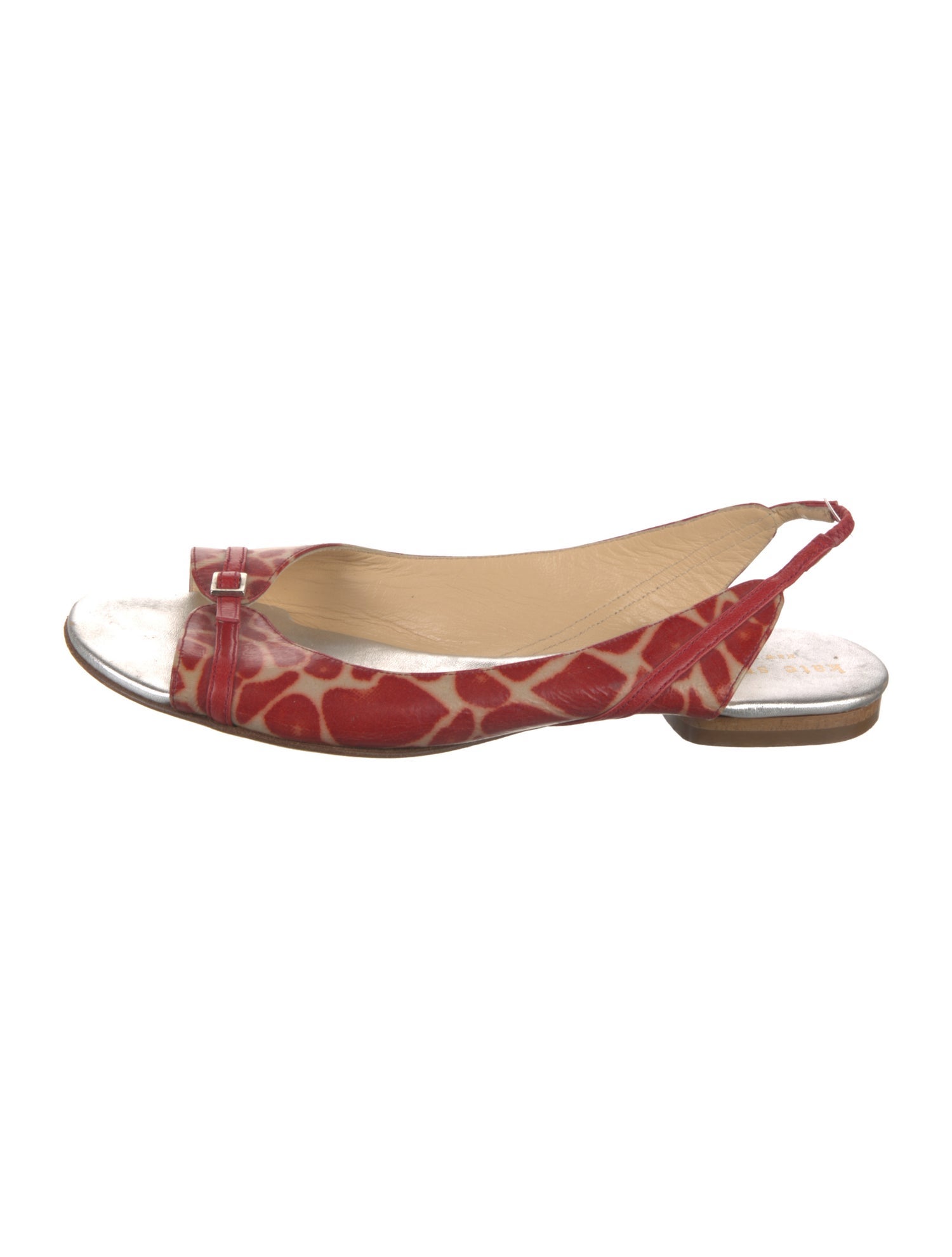 Kate Spade New York Patent Leather Printed Slingback Sandals