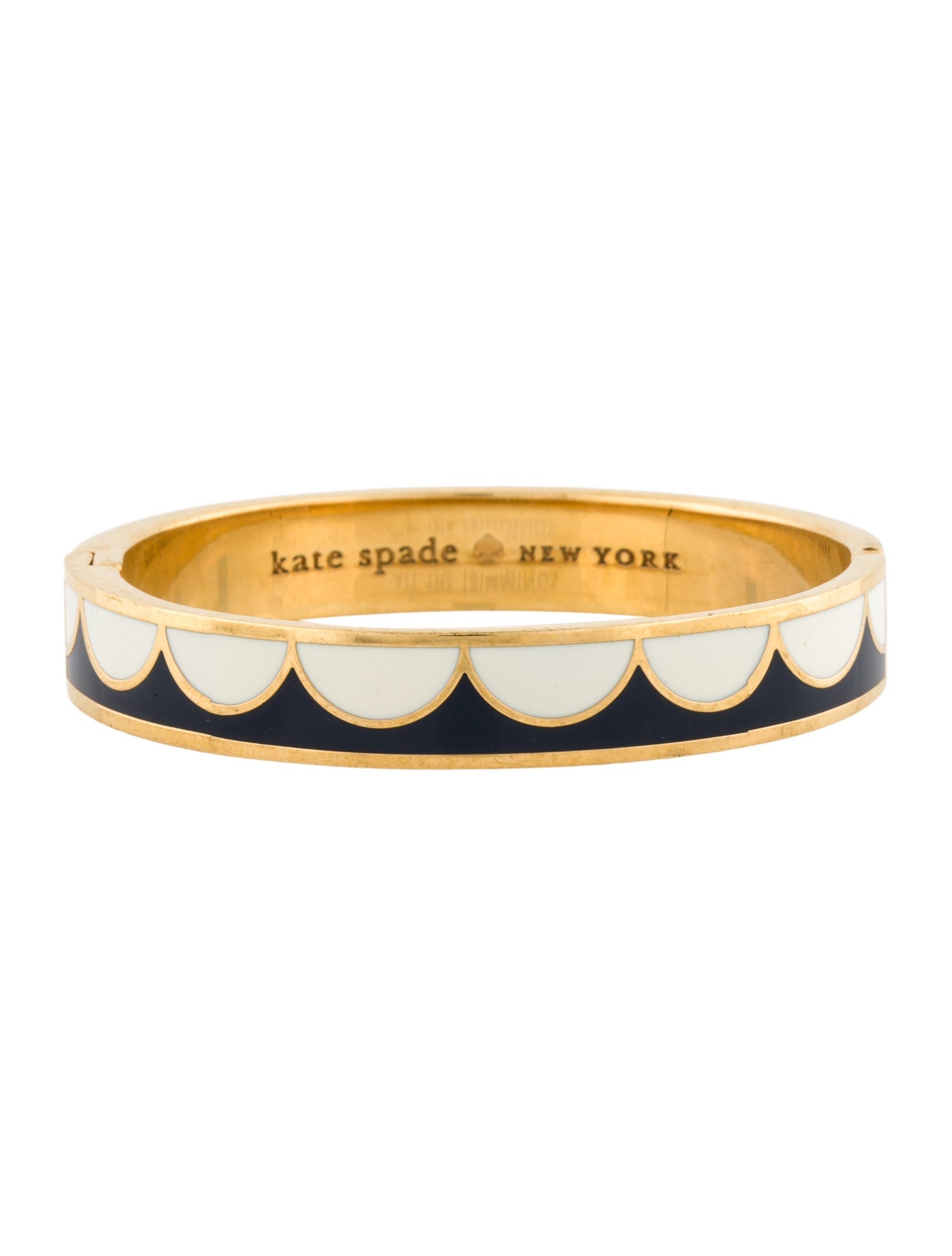 Kate Spade New York Enamel 'All the Trimmings' Hinged Bangle Bracelet