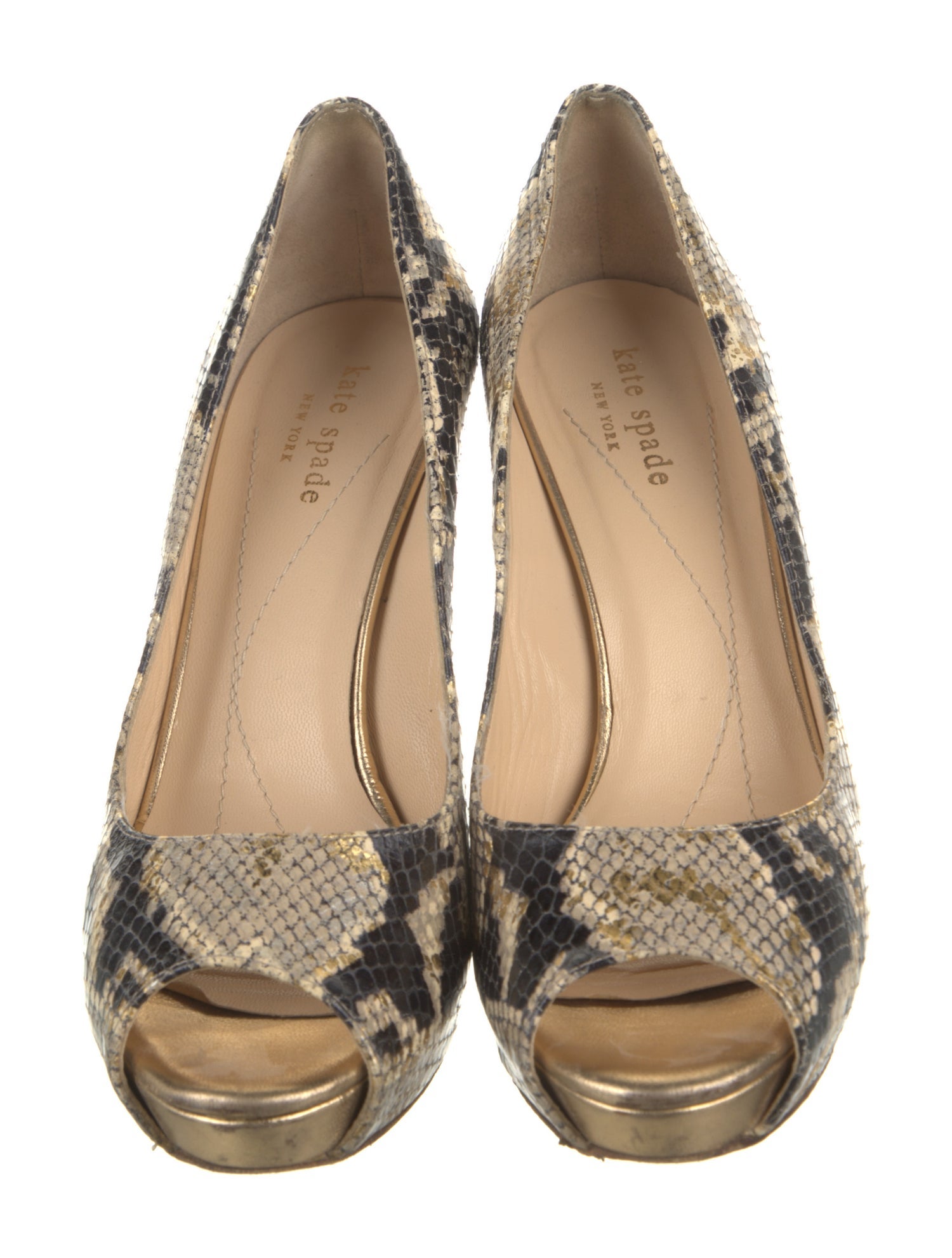 Kate Spade New York Leather Animal Print Pumps