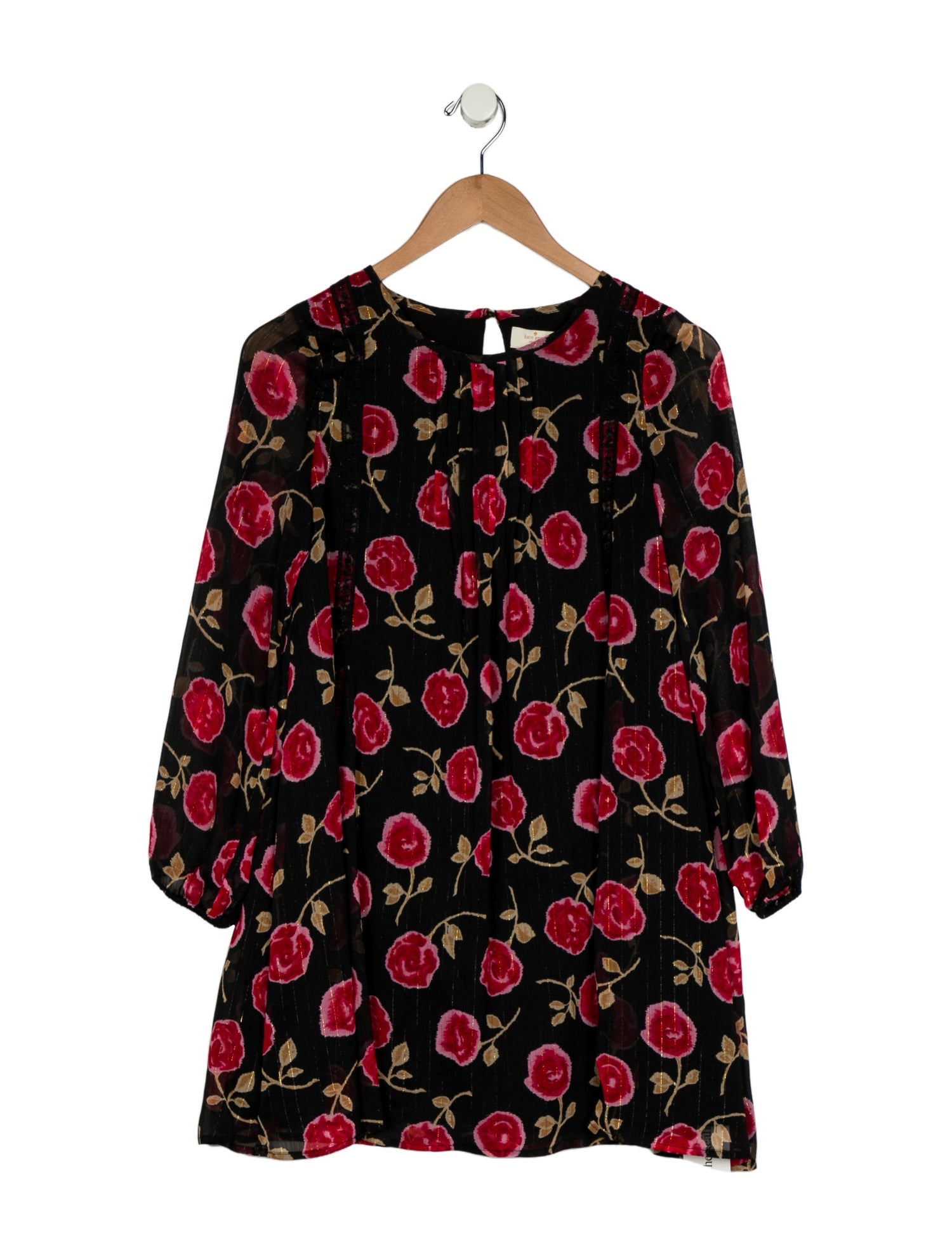 Kate Spade New York Kids' Girls' Patterned Long Sleeve Dress