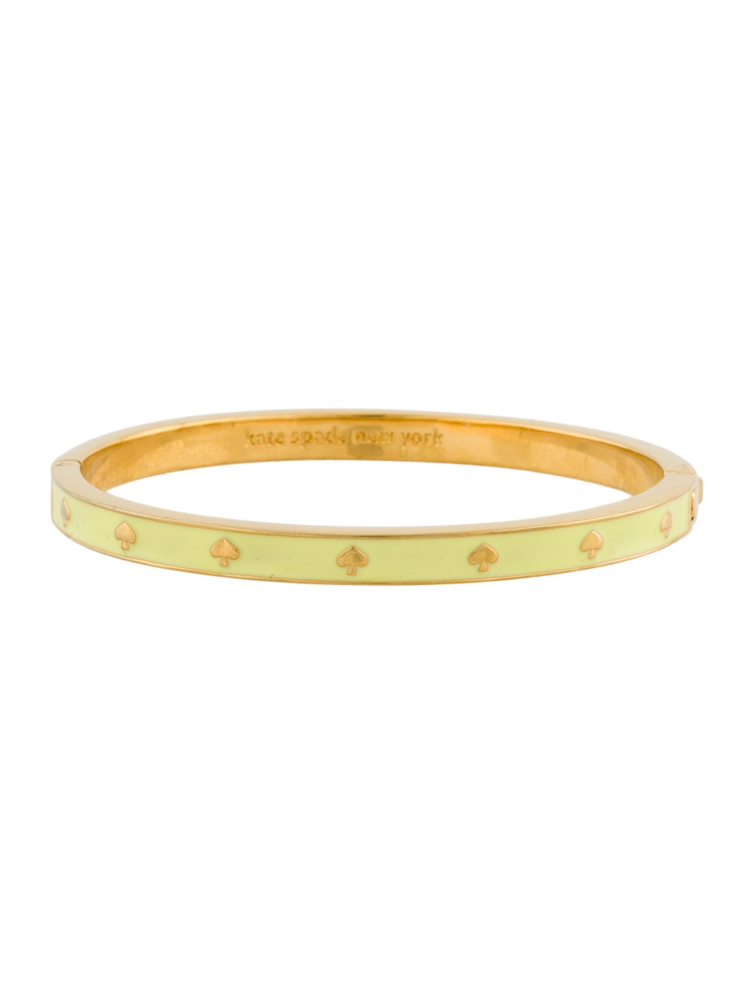 Kate Spade New York Enamel Spade Hinged Bangle Bracelet
