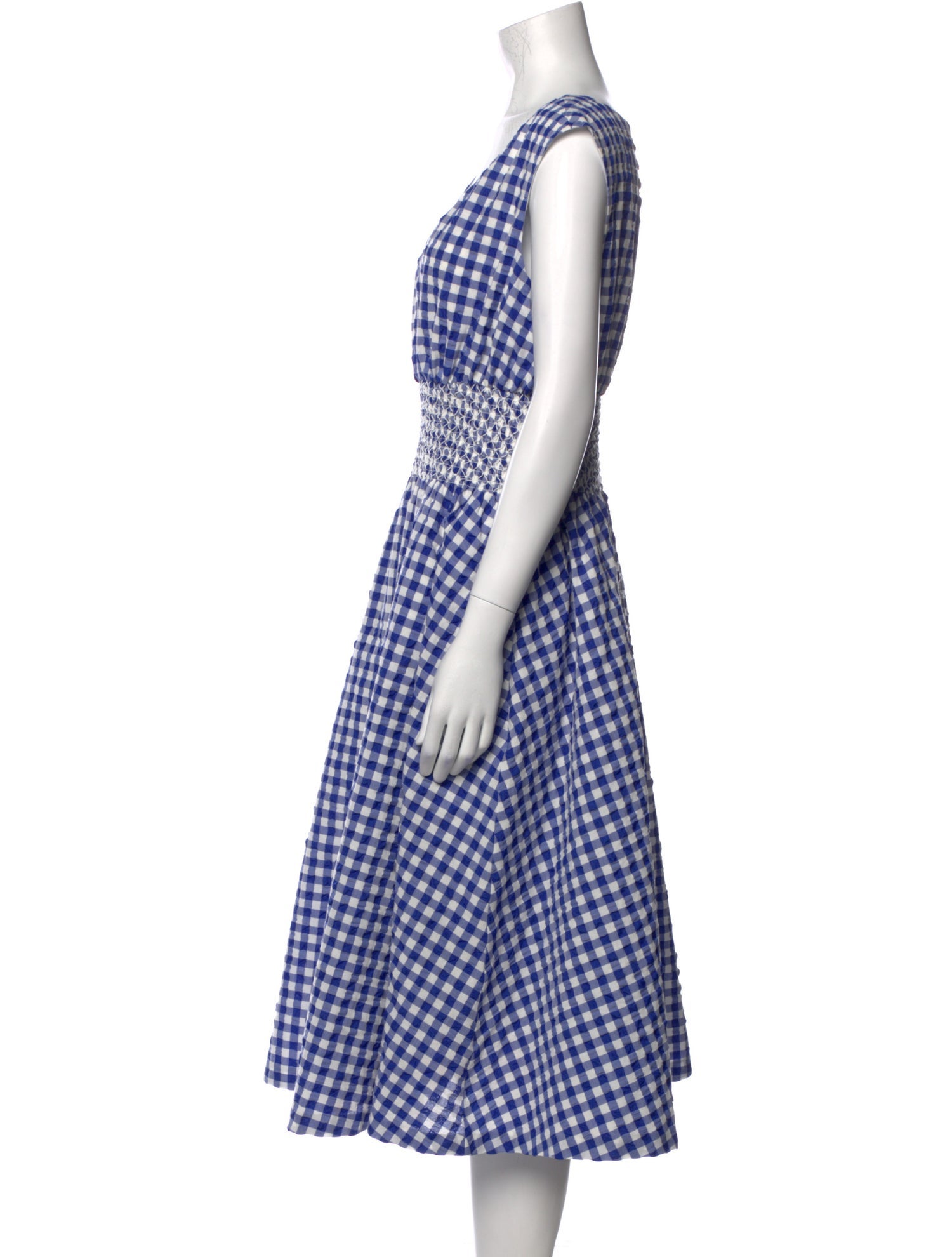 Kate Spade New York Plaid Print Midi Length Dress