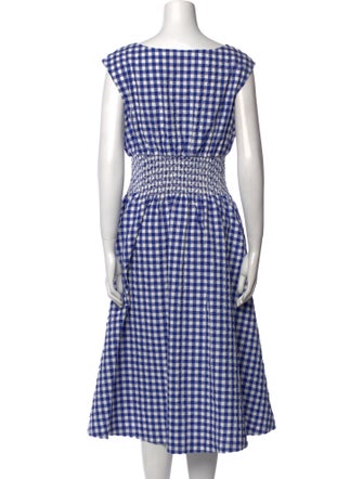 Kate Spade New York Plaid Print Midi Length Dress