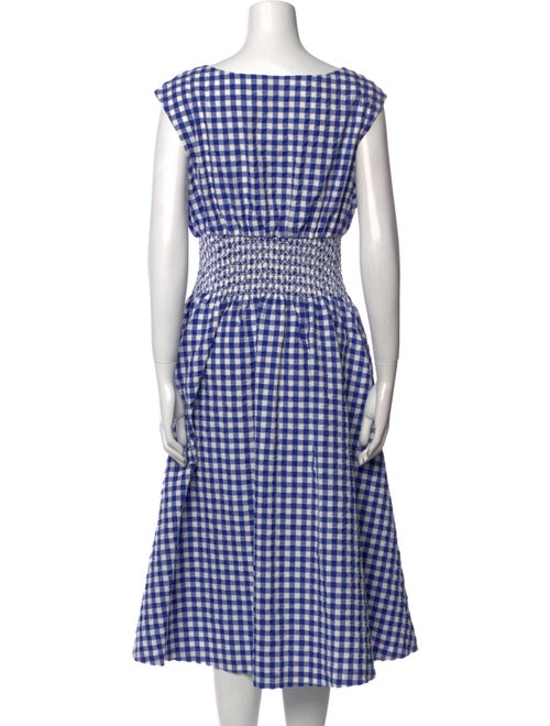 Kate Spade New York Plaid Print Midi Length Dress
