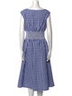 Kate Spade New York Plaid Print Midi Length Dress