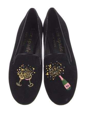 Kate Spade New York Suede Studded Accents Loafers