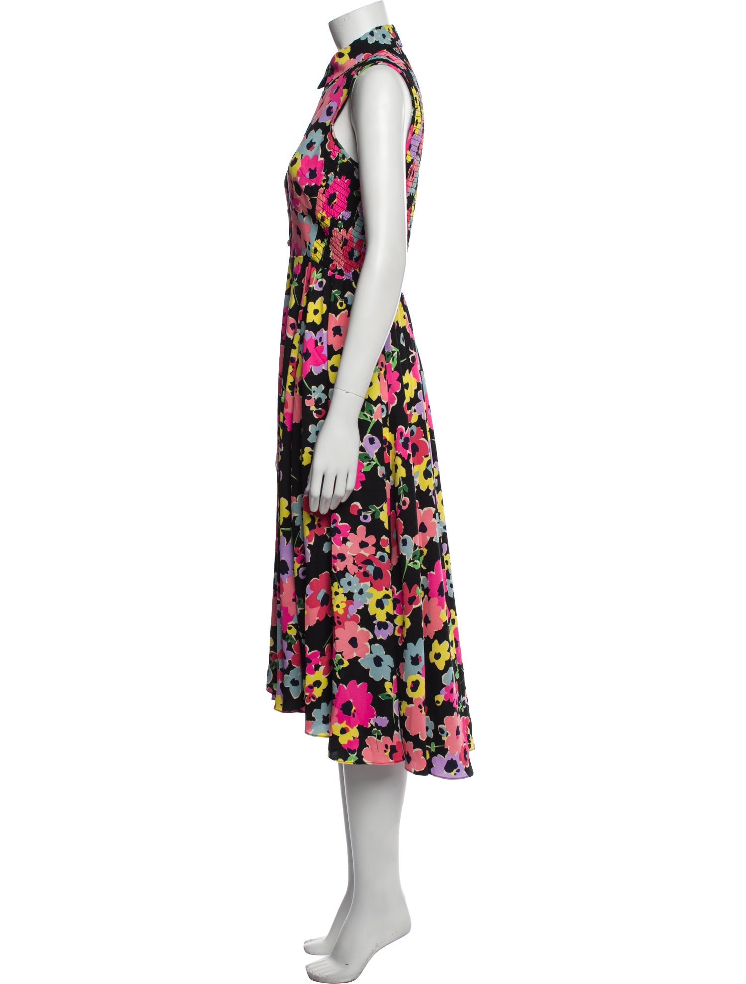 Kate Spade New York Floral Print Midi Length Dress
