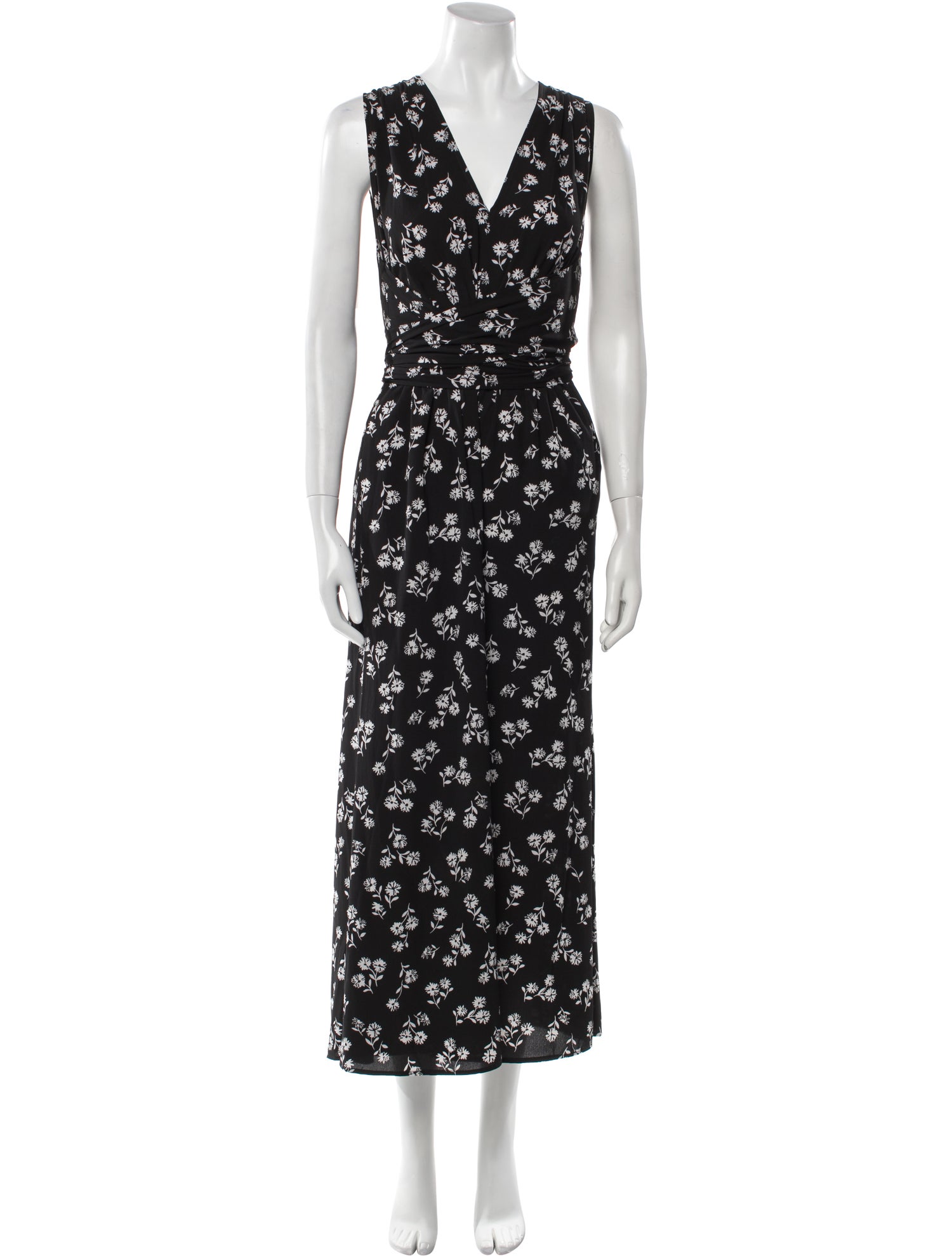 Kate Spade New York Floral Print V-Neck Jumpsuit