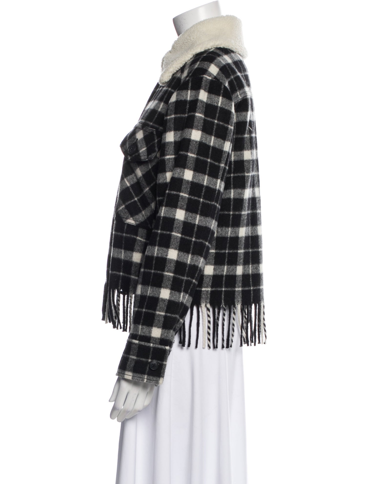 Kate Spade New York Wool Plaid Print Jacket