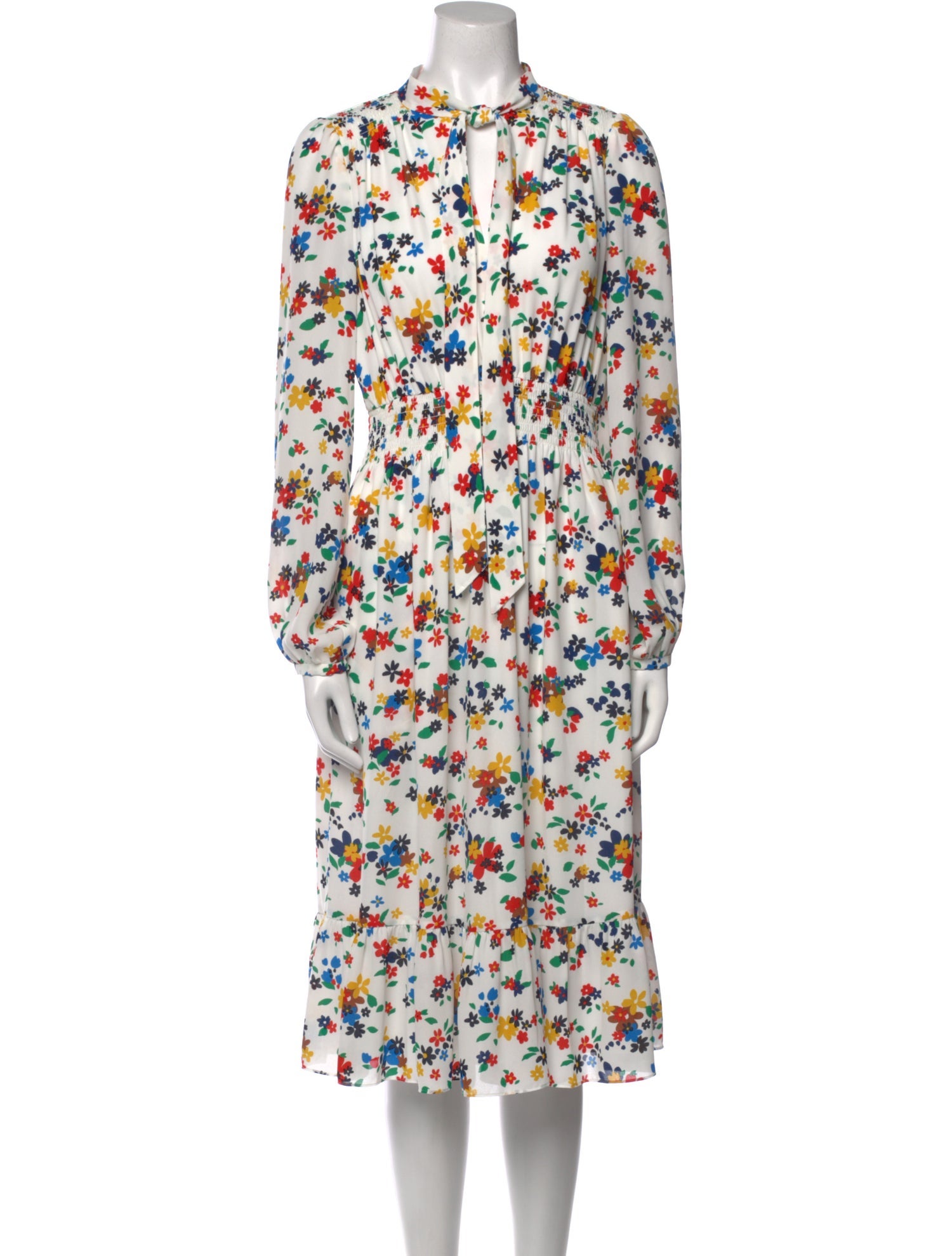 Kate Spade New York Floral Print Midi Length Dress