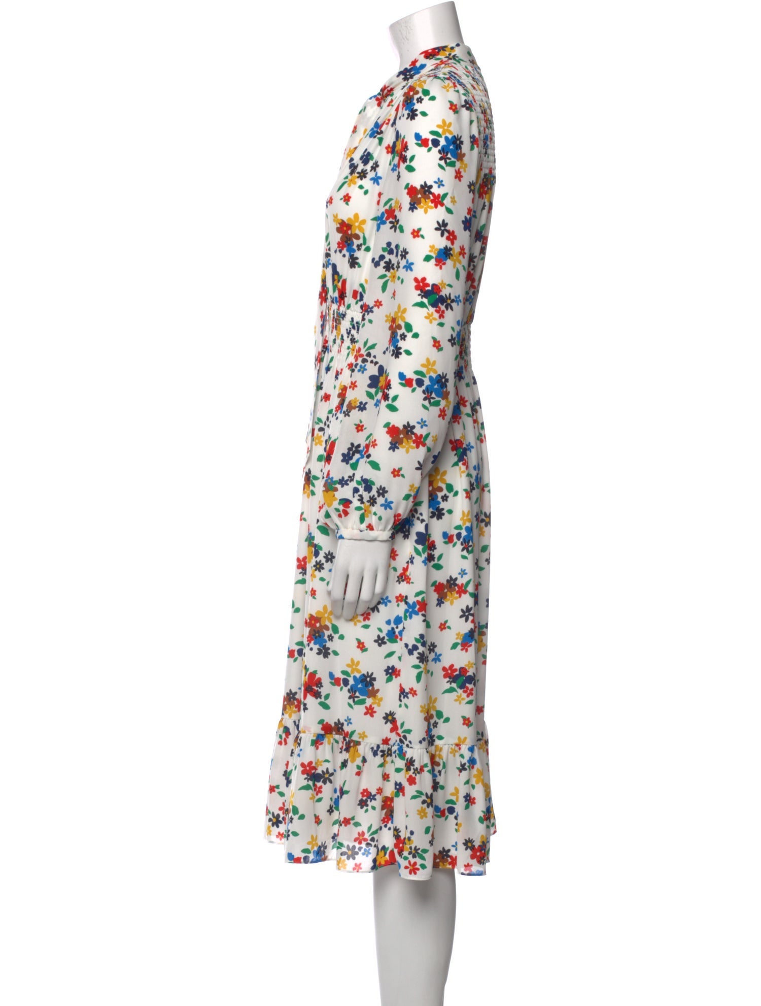 Kate Spade New York Floral Print Midi Length Dress