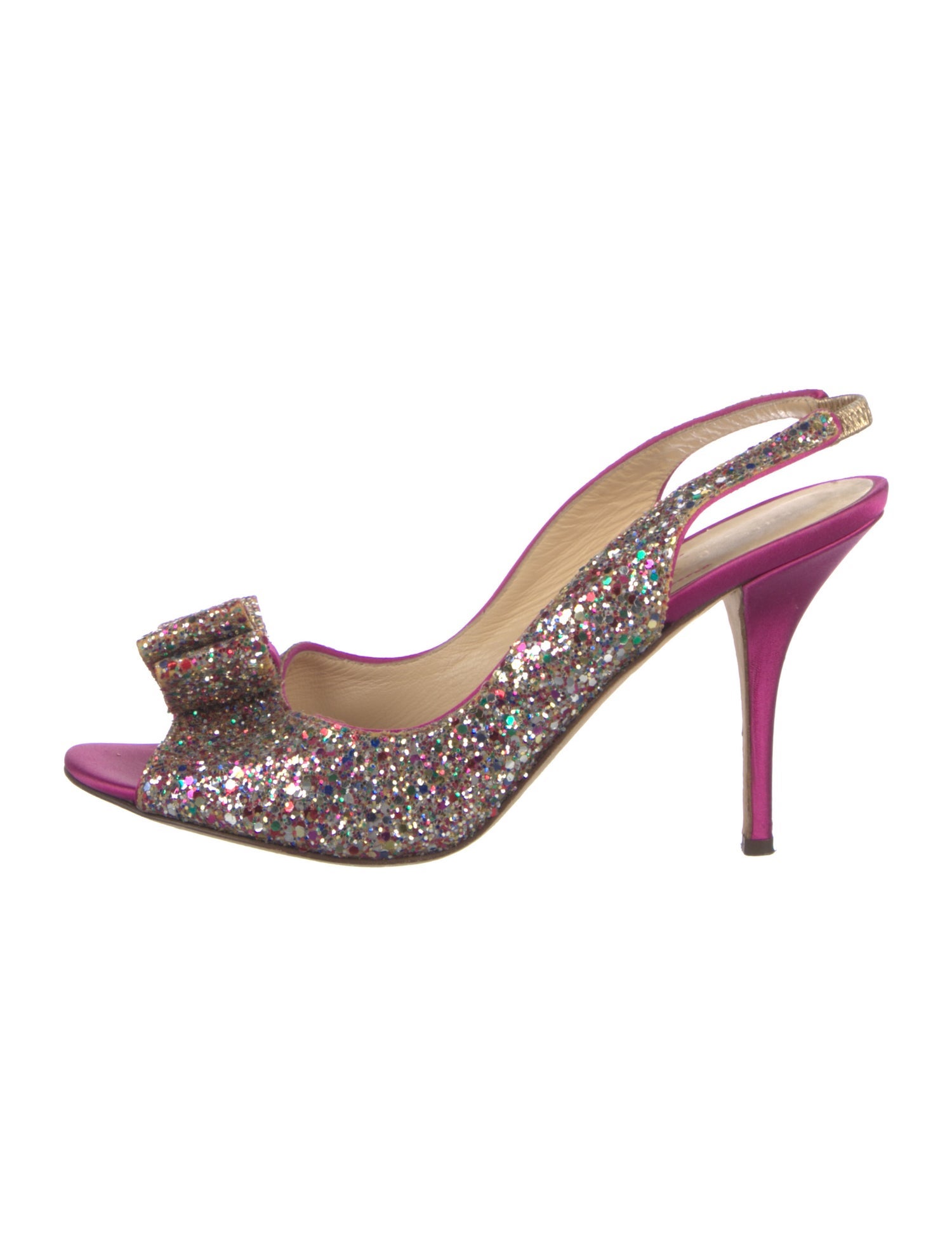 Kate Spade New York Glitter Bow Accents Slingback Pumps