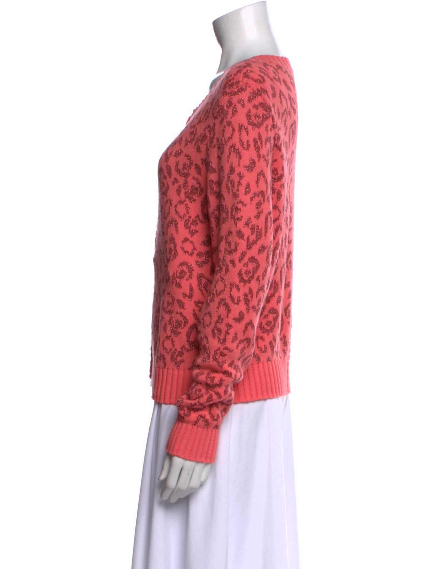 Kate Spade New York Animal Print Crew Neck Sweater