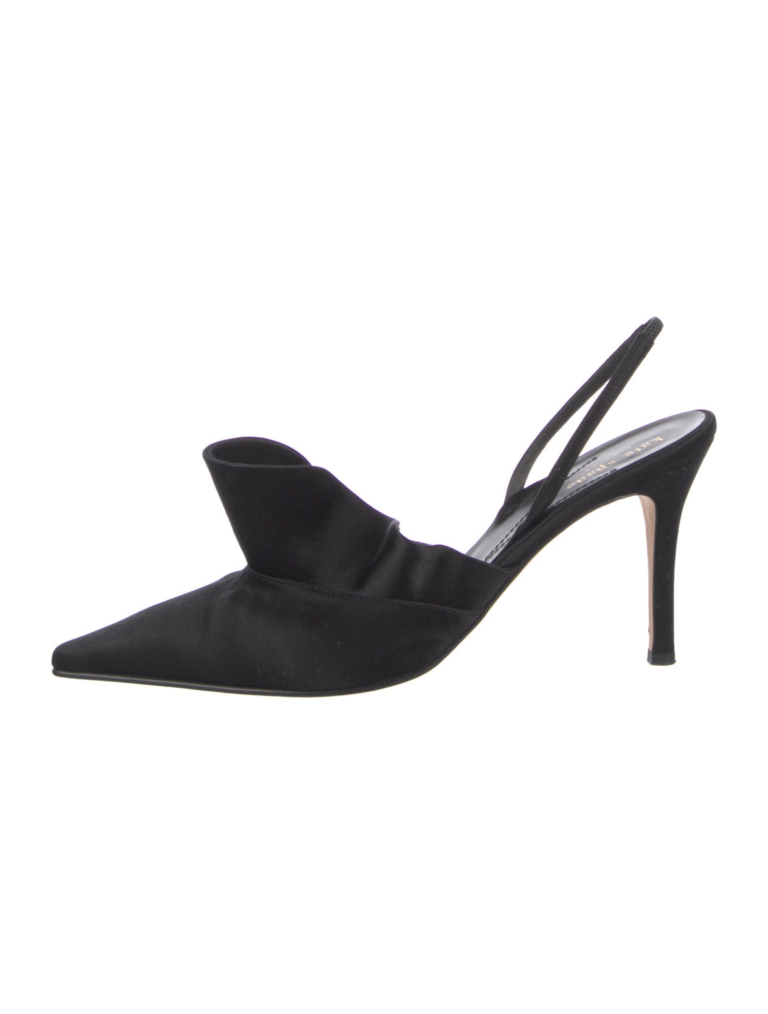 Kate Spade New York Satin Ruffle Embellishment Slingback Pumps