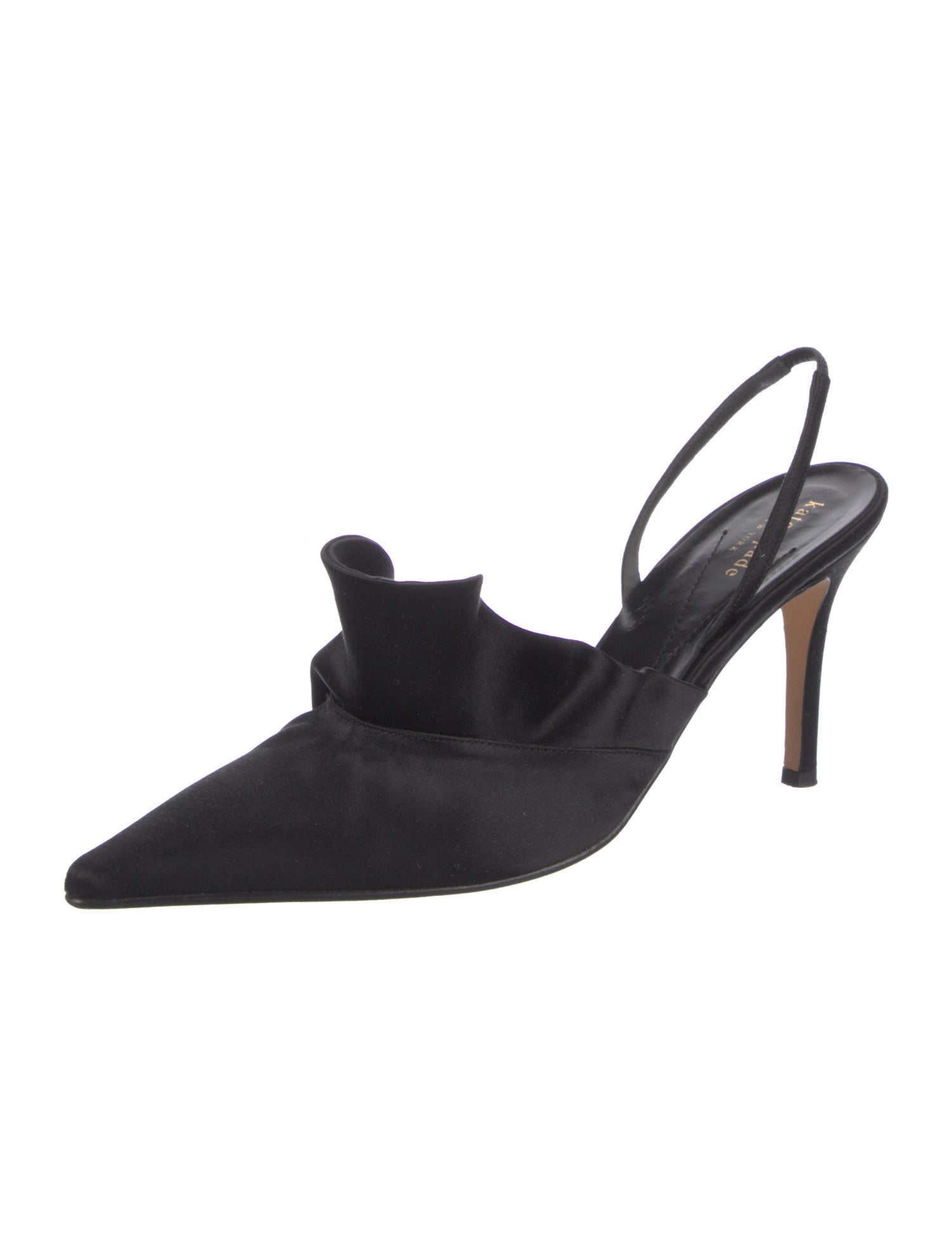 Kate Spade New York Satin Ruffle Embellishment Slingback Pumps