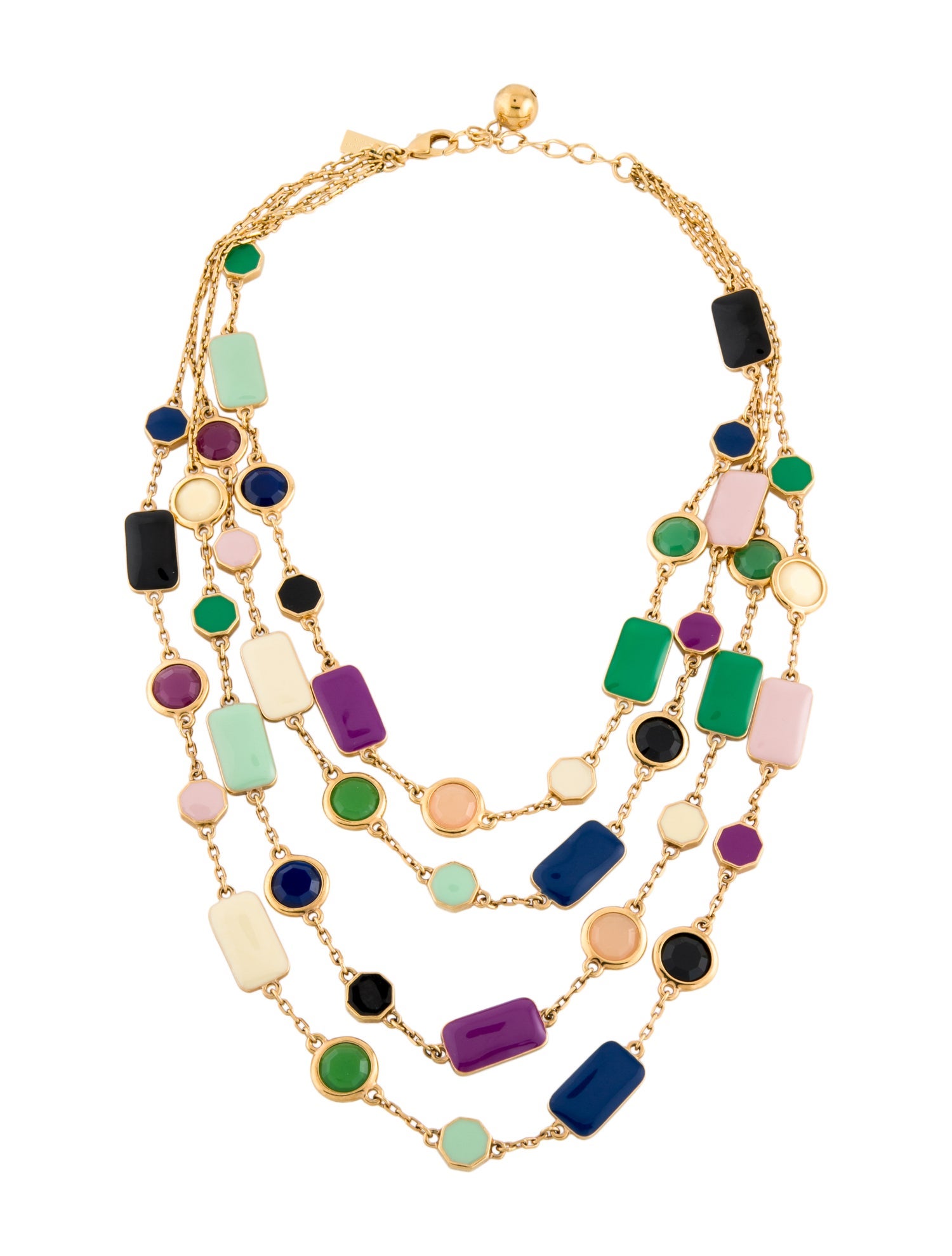 Kate Spade New York Enamel & Crystal Multistrand Necklace
