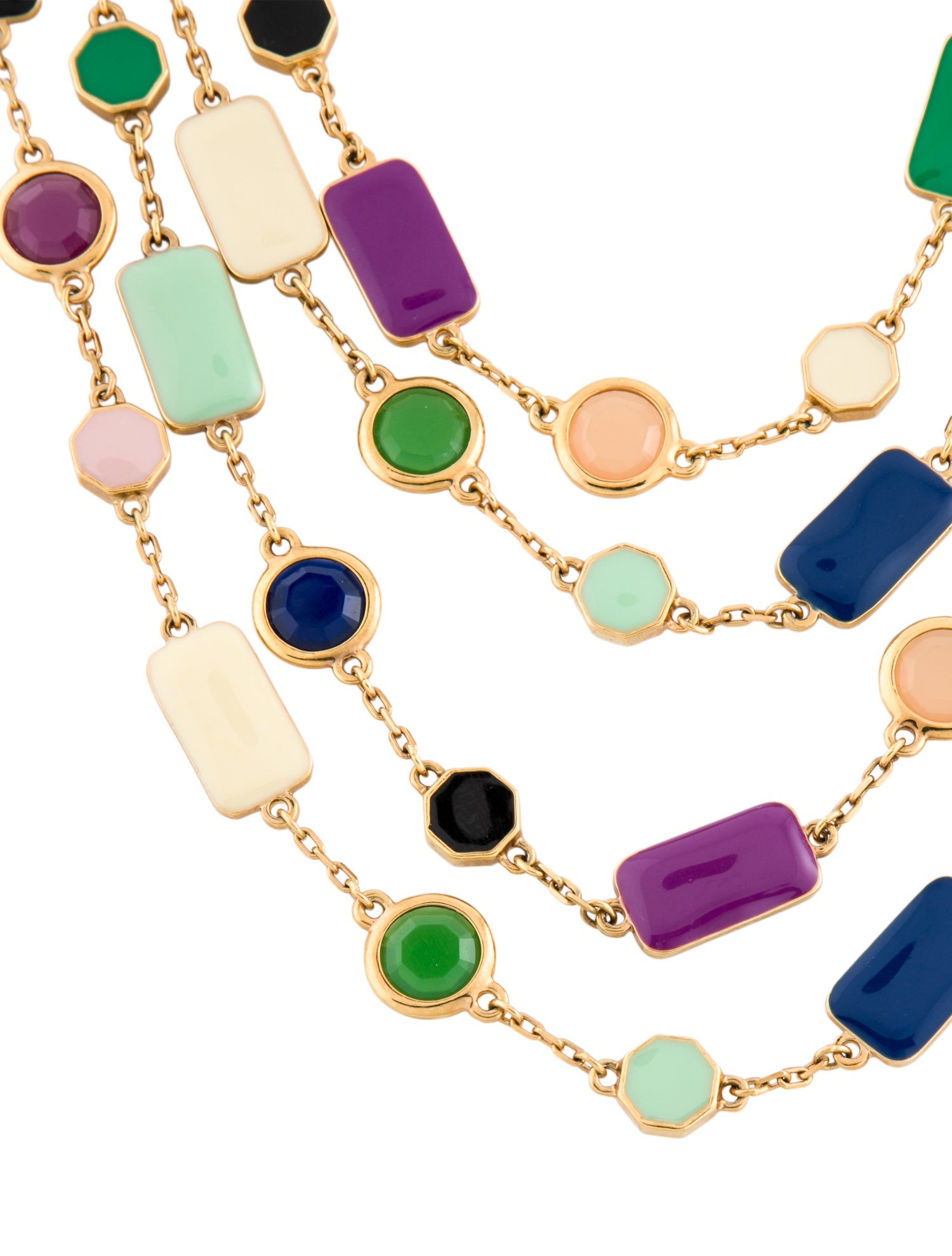 Kate Spade New York Enamel & Crystal Multistrand Necklace