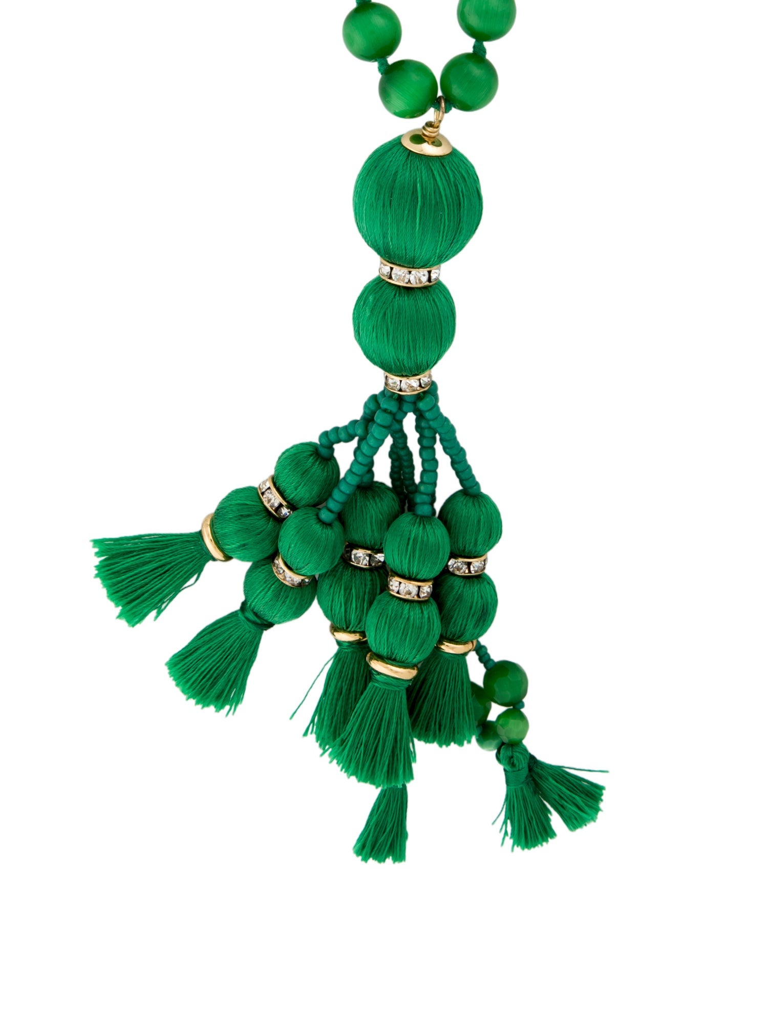Kate Spade New York Crystal, Tassel & Bead Strand Necklace
