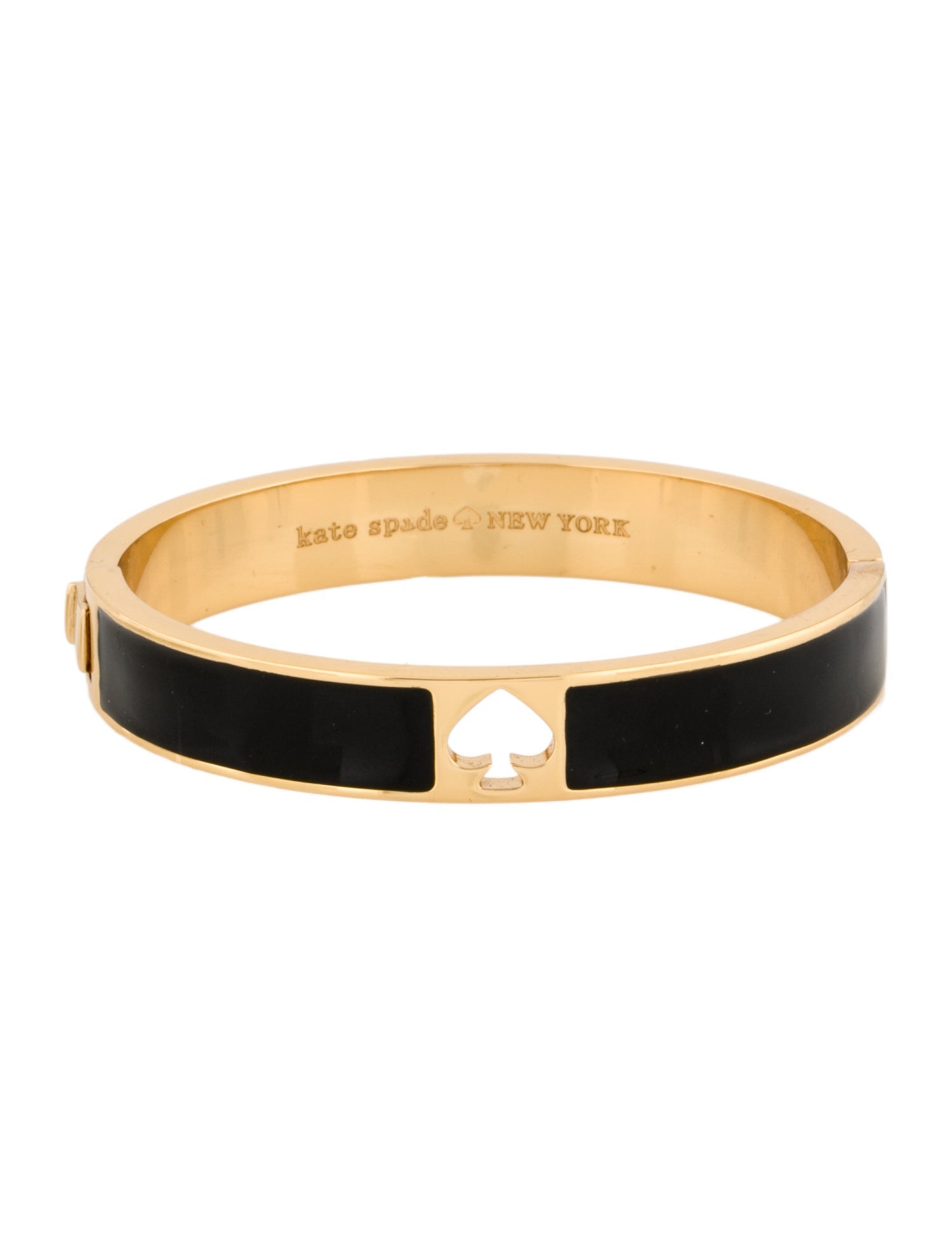 Kate Spade New York Enamel Hole Punch Spade Hinge Bangle Bracelet