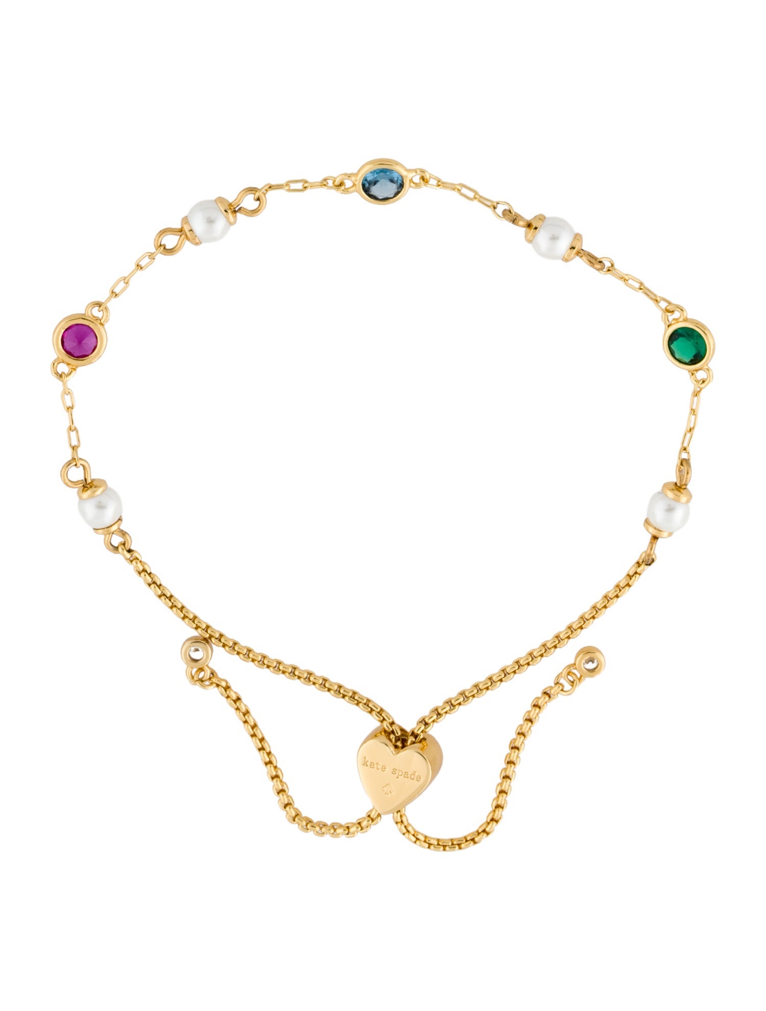 Kate Spade New York Faux Pearl & Crystal Station Bracelet