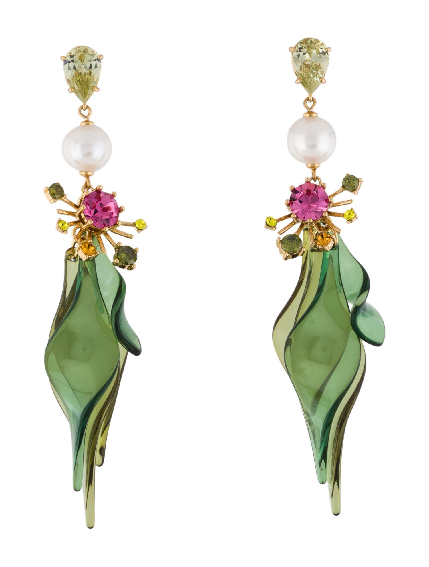 Kate Spade New York Pearl, Crystal, & Resin Drop Earrings