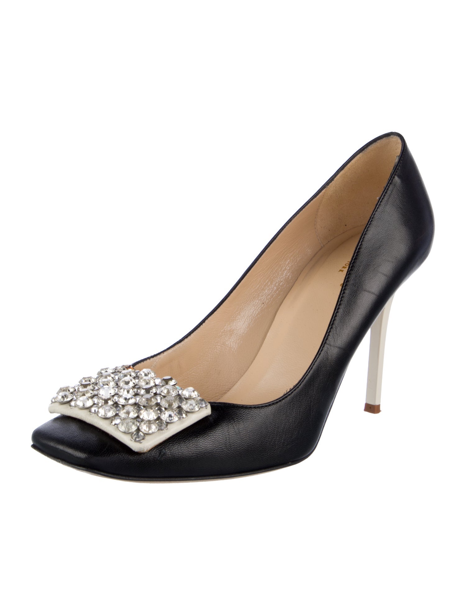 Kate Spade New York Leather Crystal Embellishments Pumps