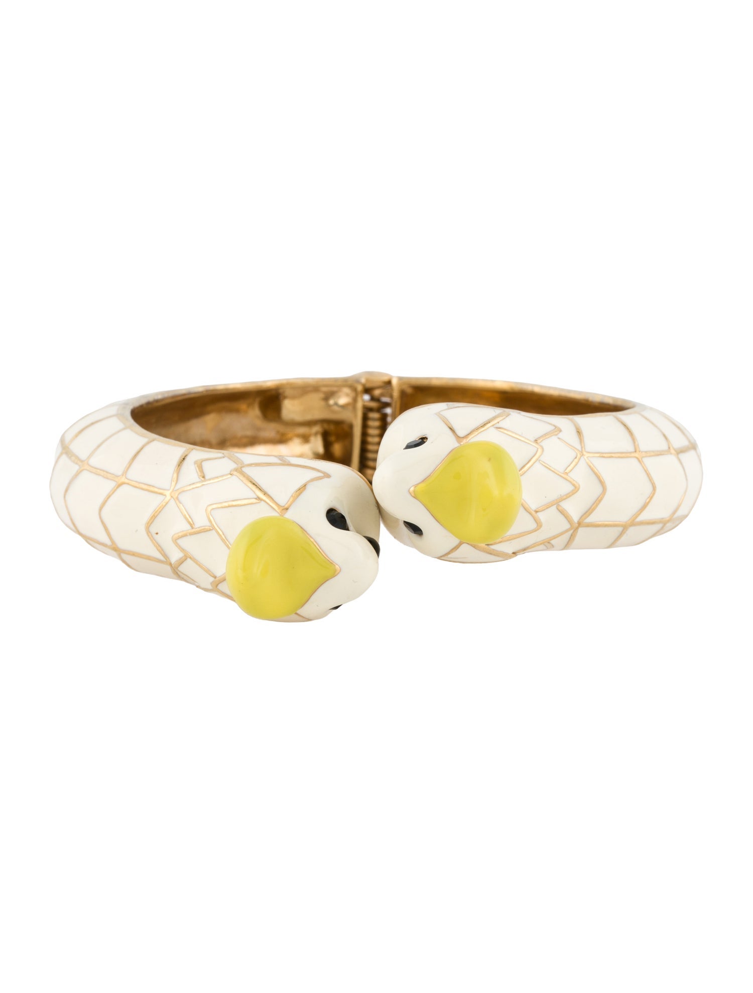 Kate Spade New York Enamel & Crystal Kissing Cockatoos Bangle