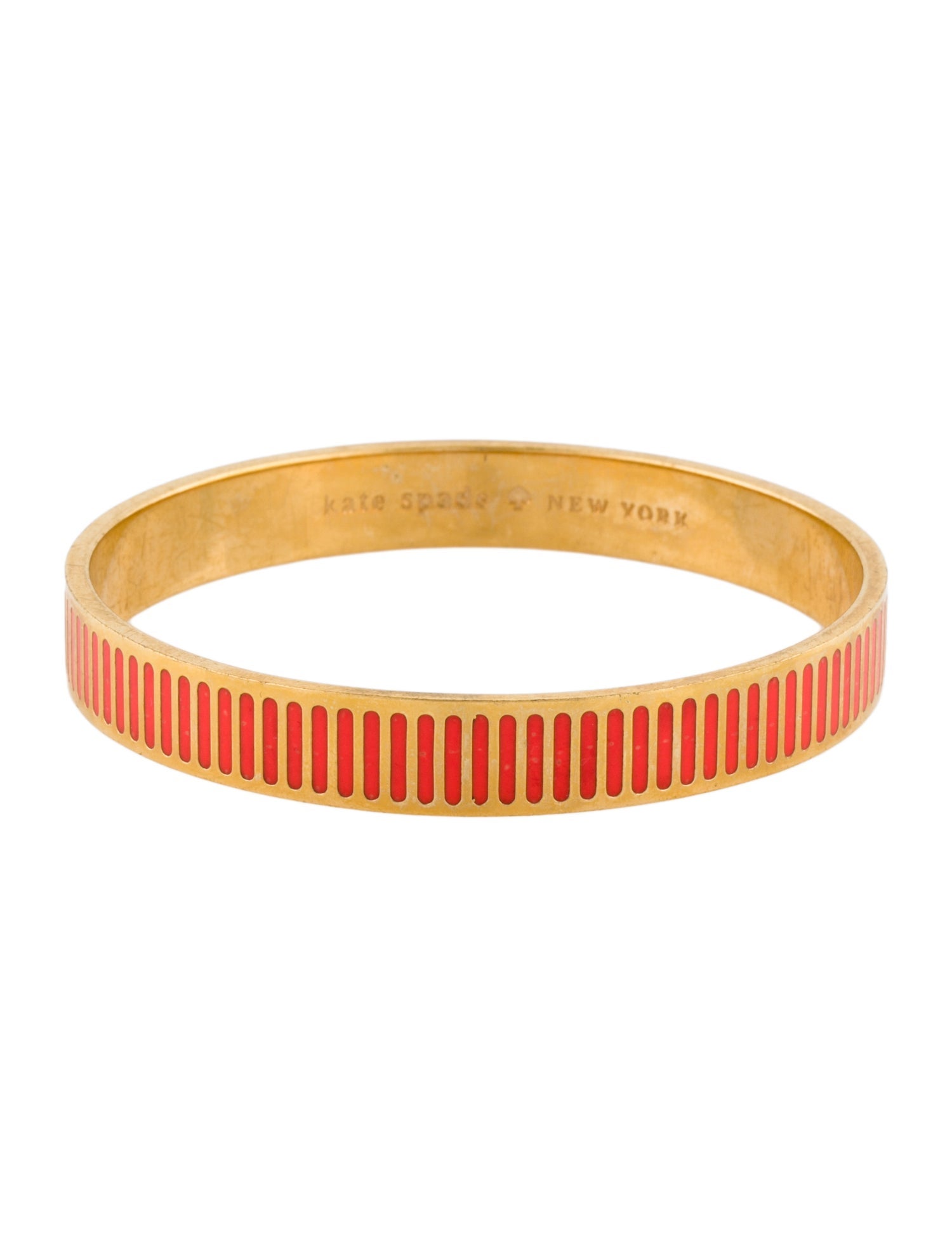 Kate Spade New York Enamel At Your Service Striped Bangle Bracelet