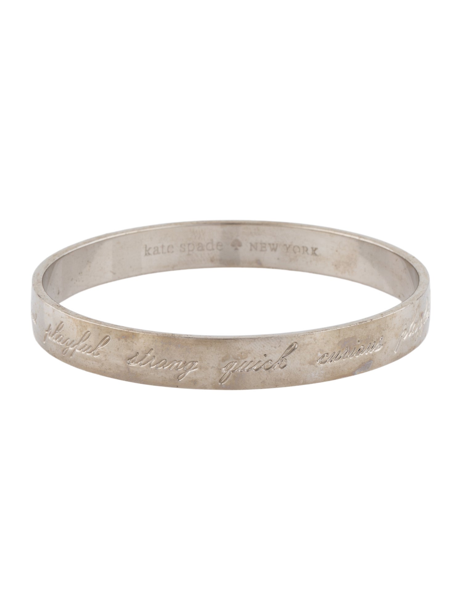 Kate Spade New York Stand Out And Shine Engraved Bangle Bracelet
