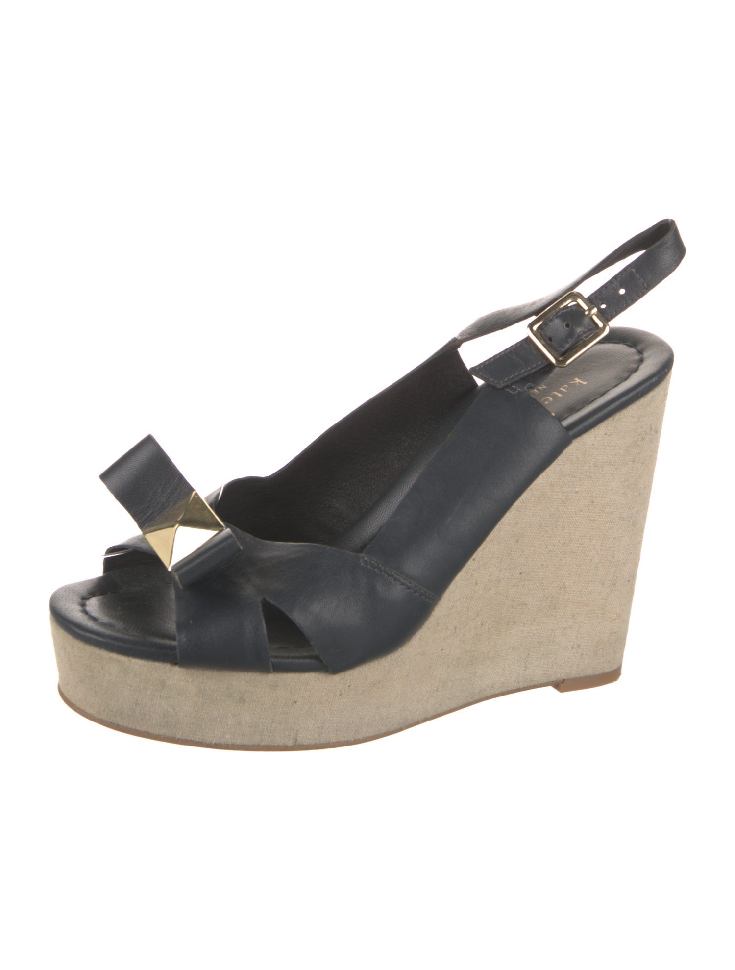 Kate Spade New York Leather Bow Accents Slingback Sandals