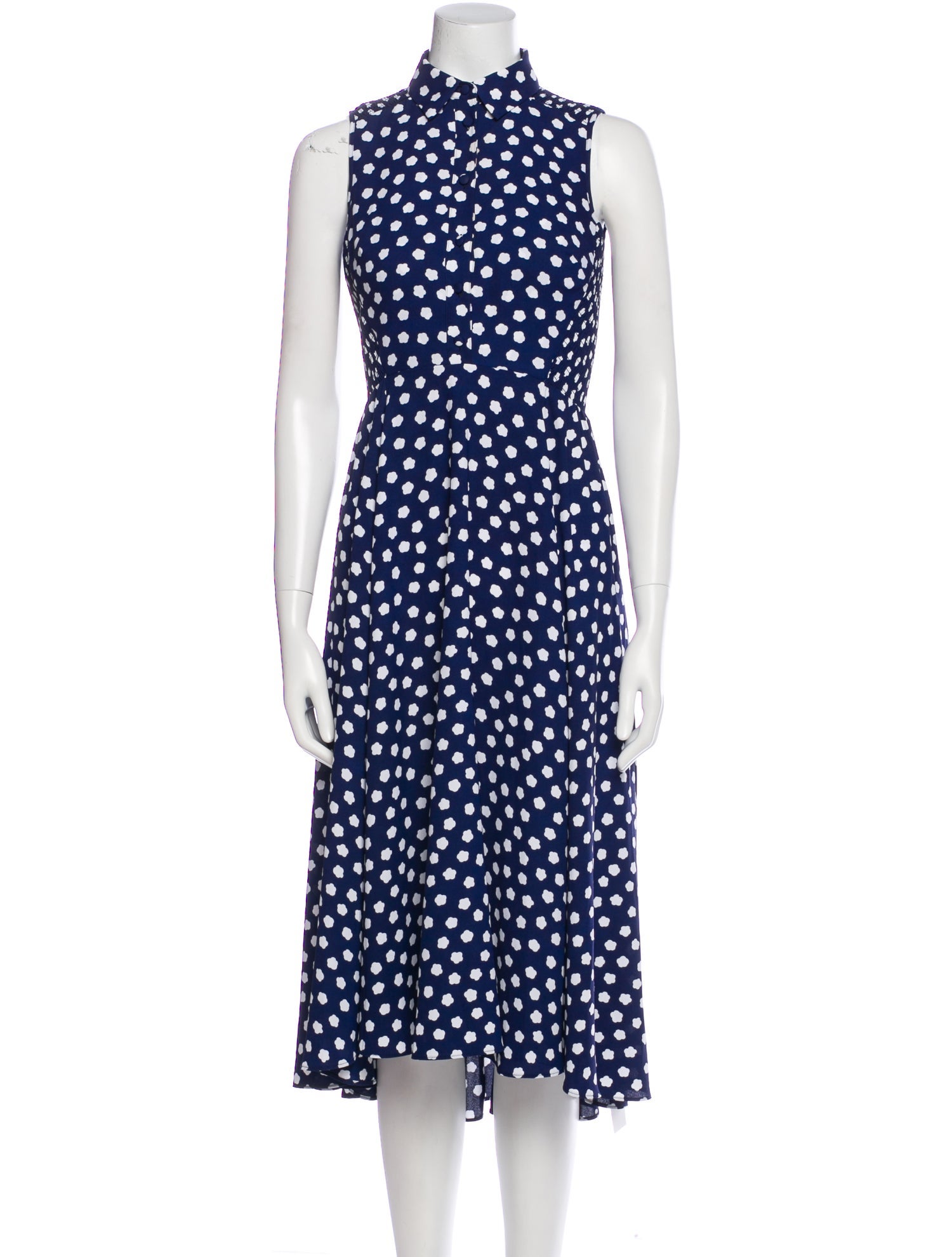 Kate Spade New York Polka Dot Print Midi Length Dress