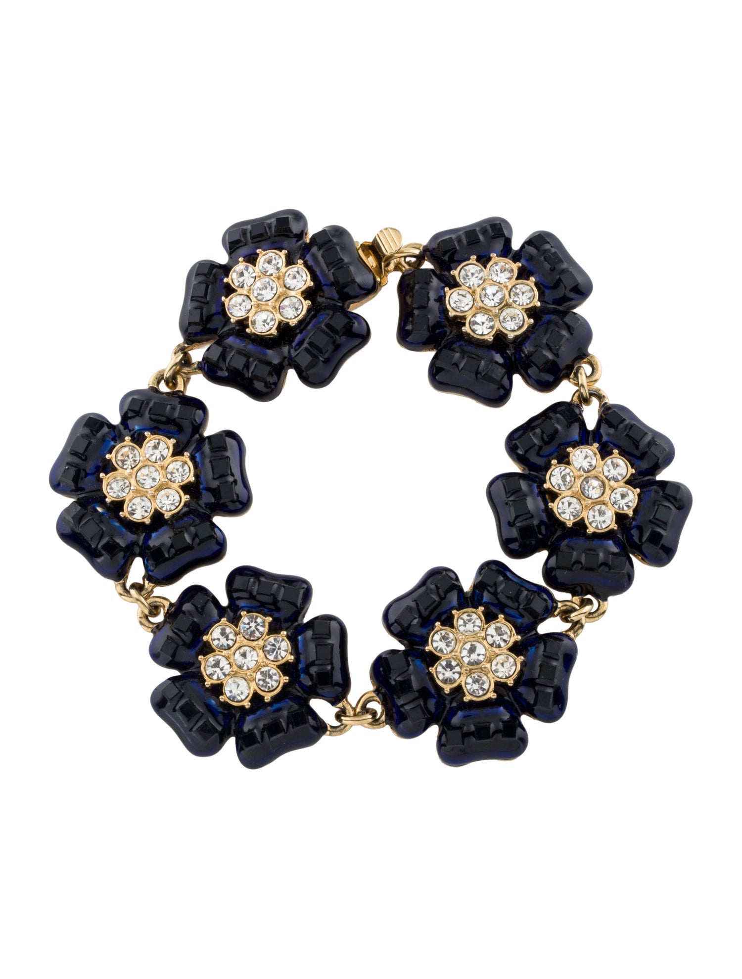 Kate Spade New York Crystal Flower Link Bracelet