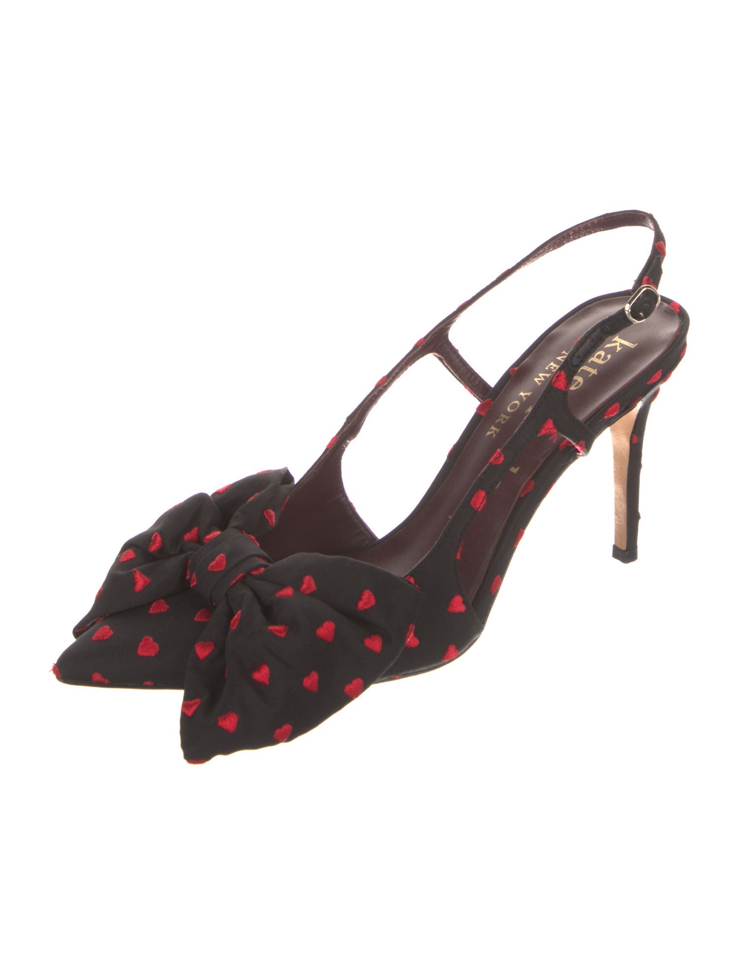 Kate Spade New York Floral Print Bow Accents Slingback Pumps