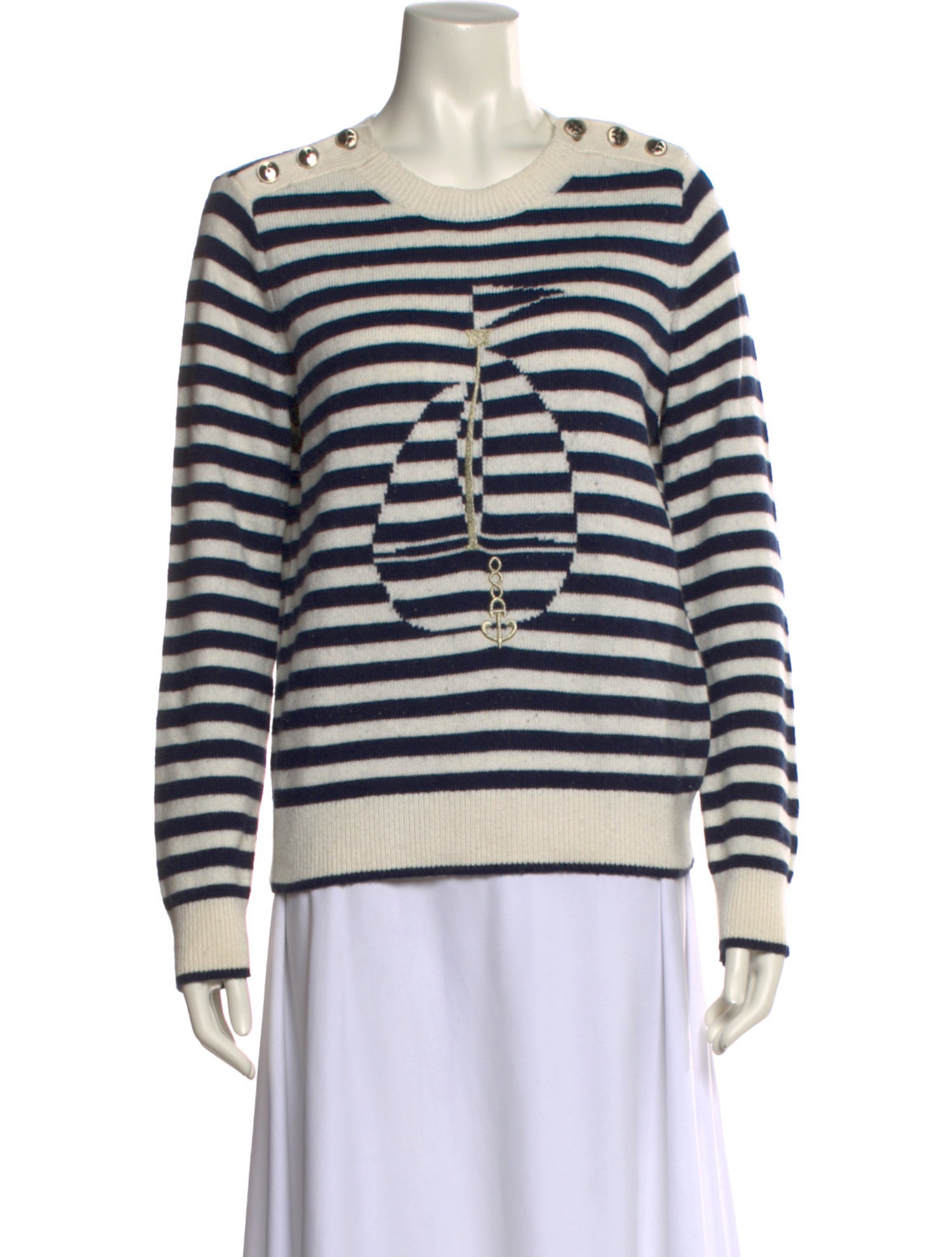 Kate Spade New York Striped Scoop Neck Sweater