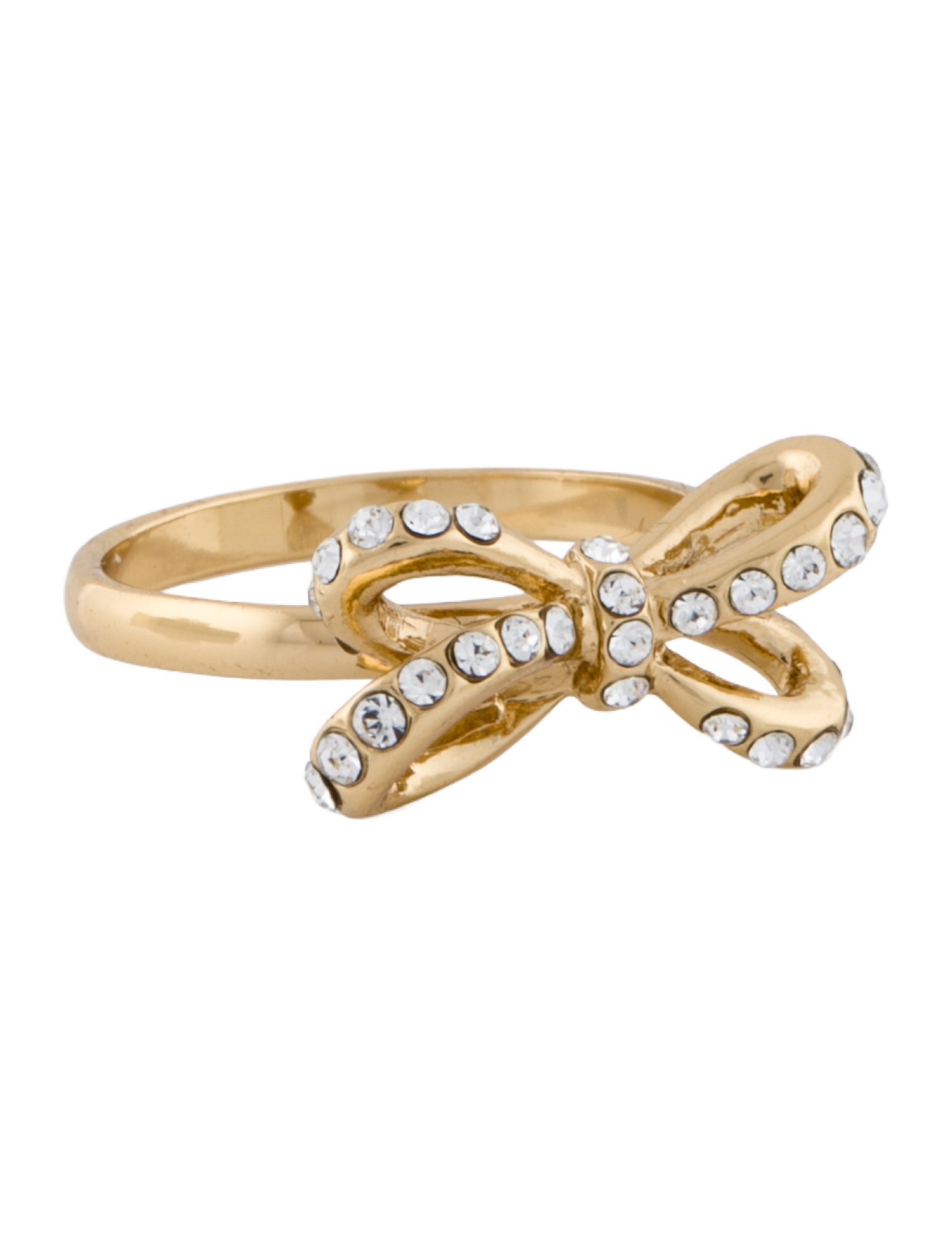 Kate Spade New York Crystal Bow Cocktail Ring