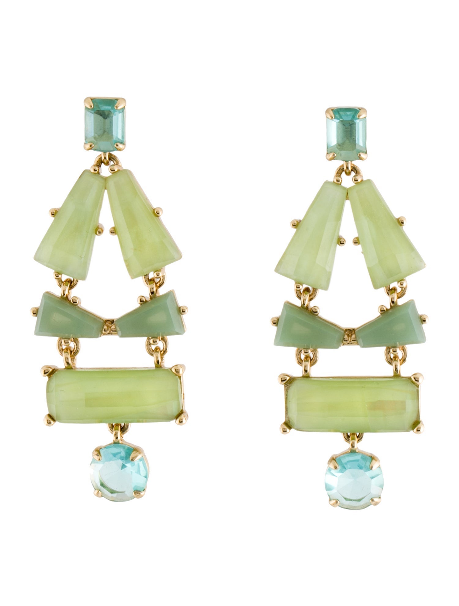 Kate Spade New York Crystal & Resin Beach Glass Gem Statement Drop Earrings