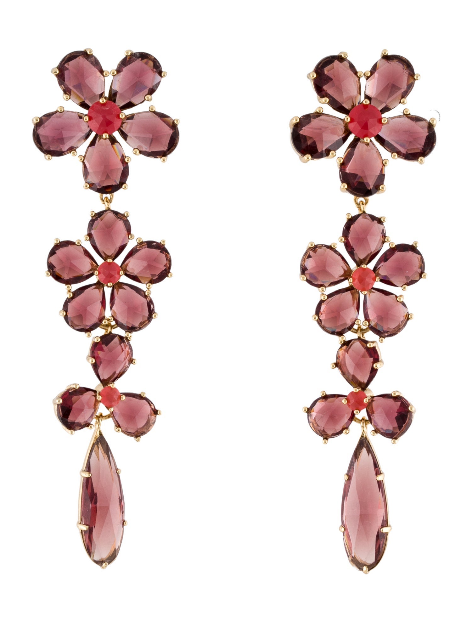 Kate Spade New York Crystal Flower Drop Earrings