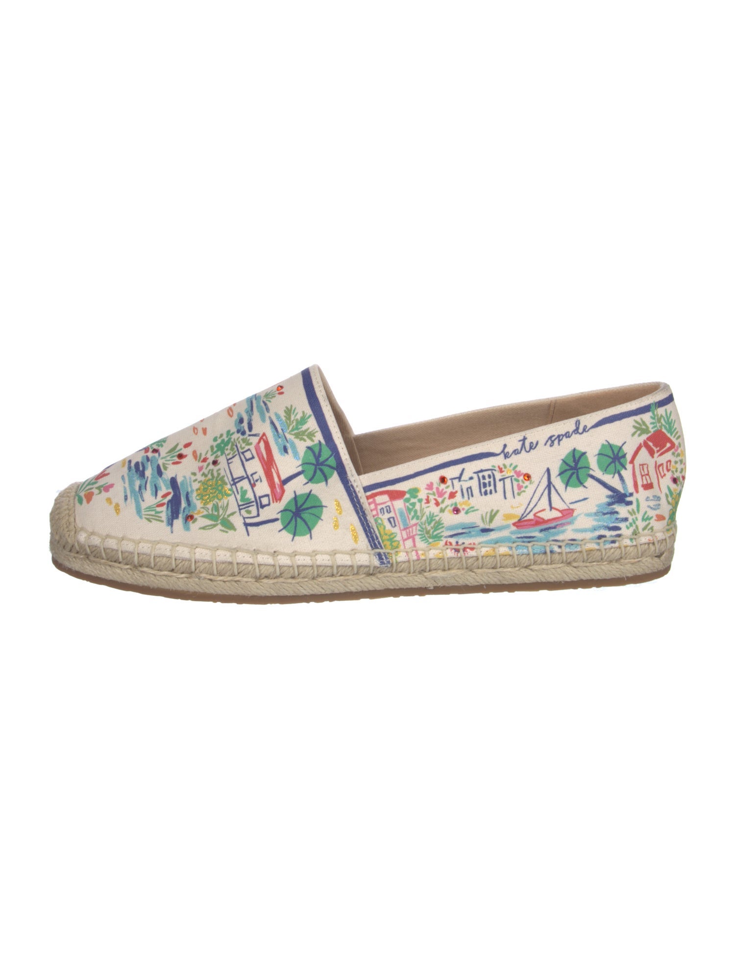 Kate Spade New York Canvas Printed Espadrille Sneakers