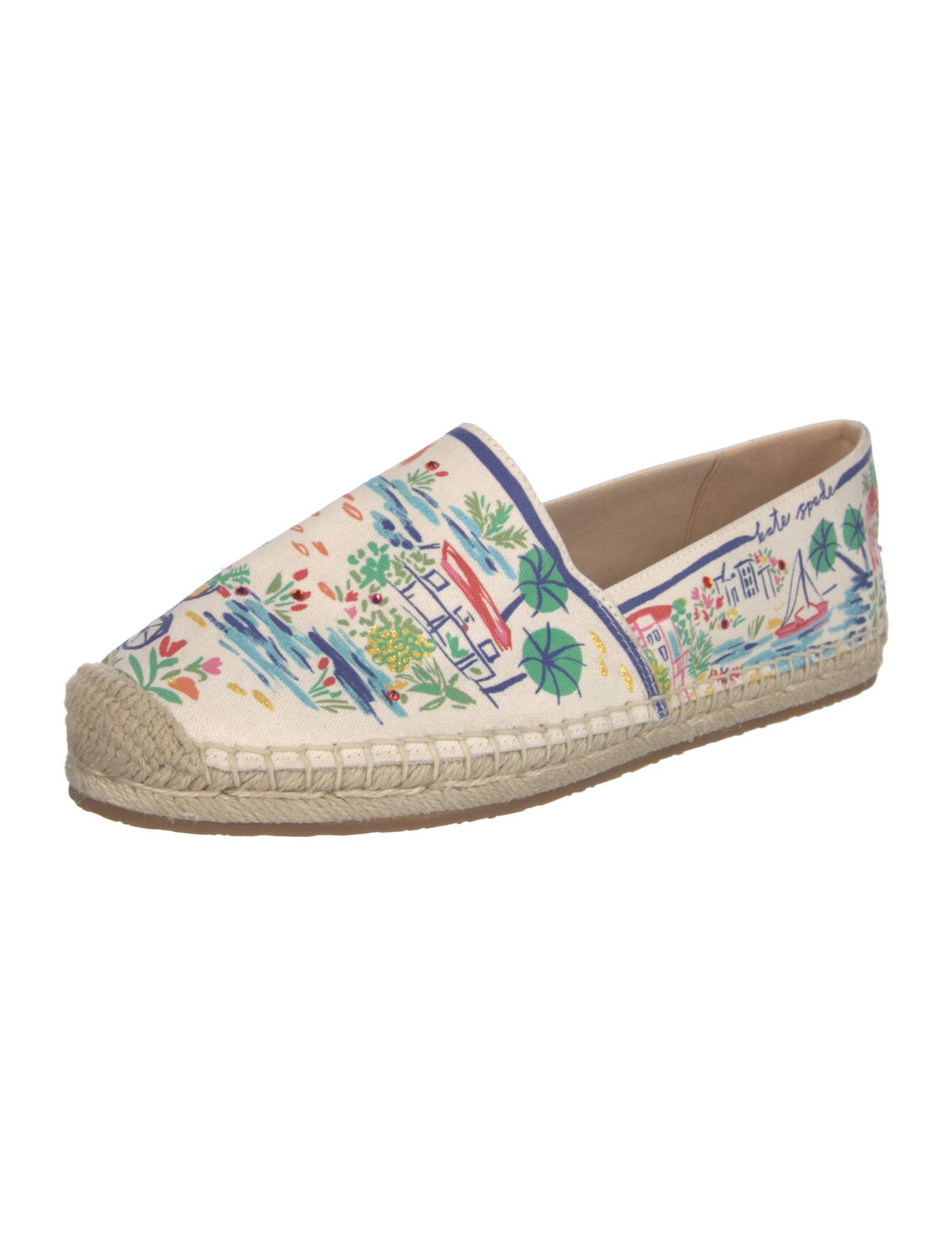 Kate Spade New York Canvas Printed Espadrille Sneakers