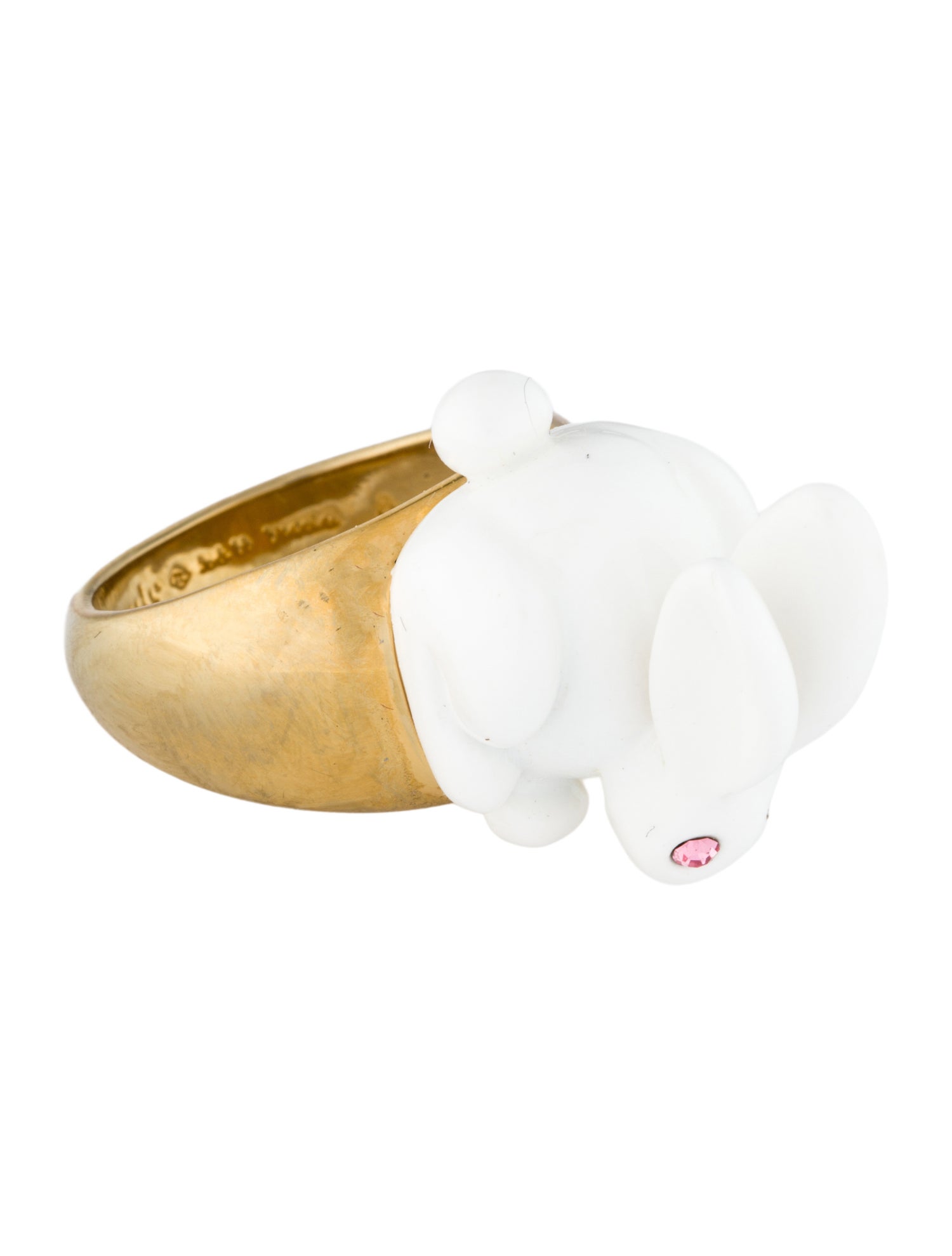Kate Spade New York Resin & Crystal Forest Party Rabbit Cocktail Ring