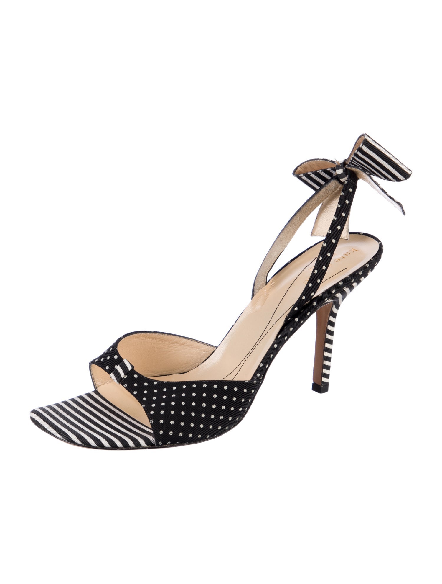 Kate Spade New York Striped Bow Accents Sandals